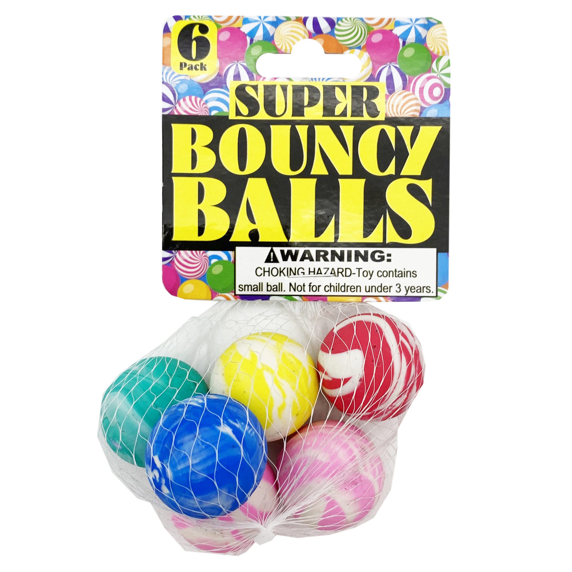 6 Piece Bouncy Balls - Qty 48