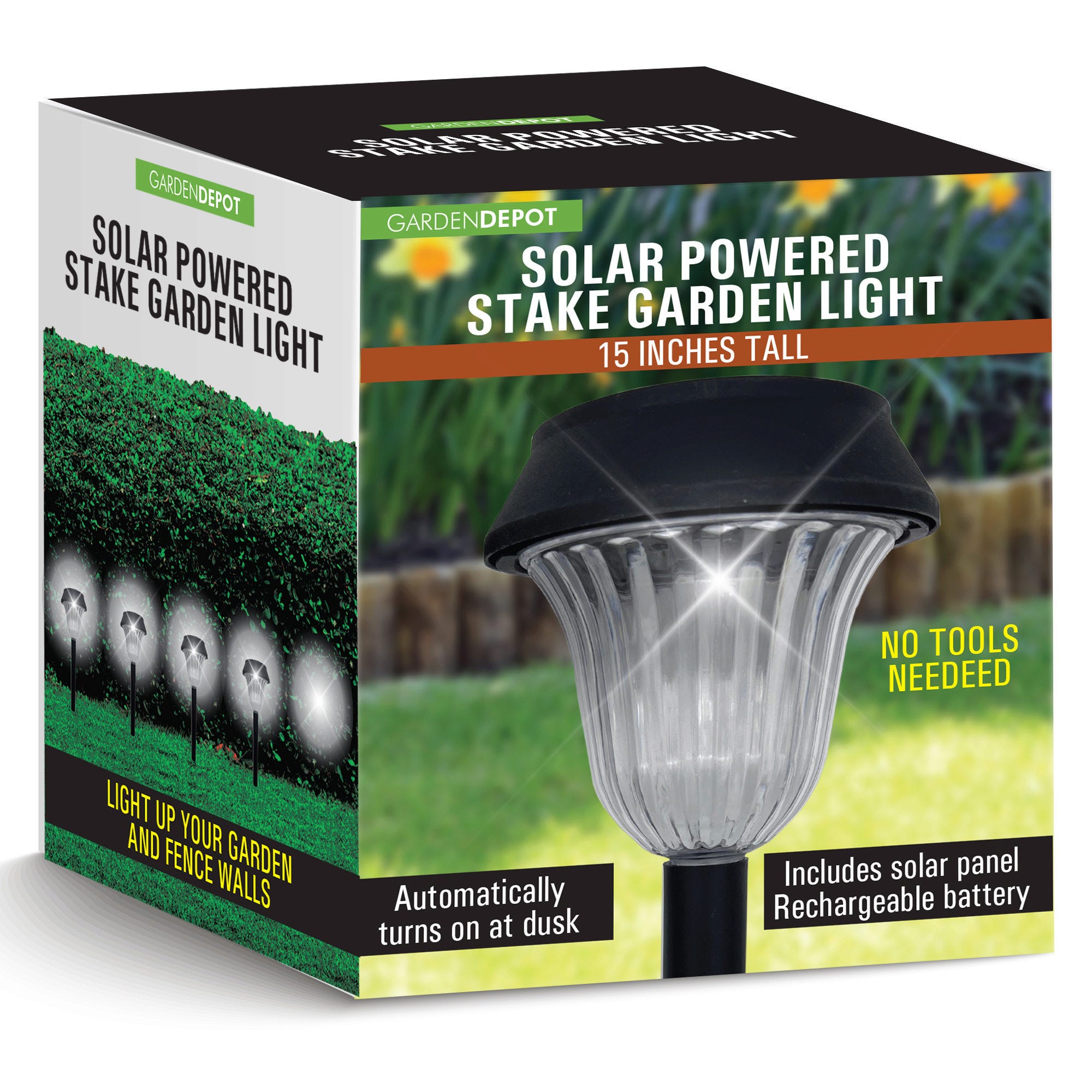 Crystal Rechargeable SOLAR Garden Stake Light - Qty 8