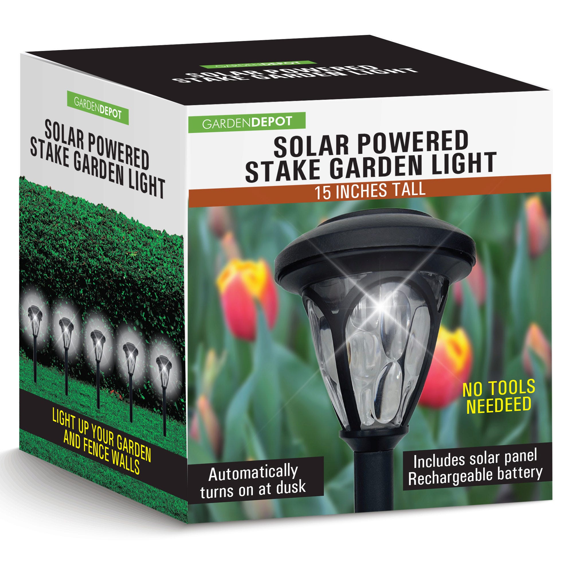 Decorative Crystal Rechargeable Solar Garden Stake Light - Qty 10