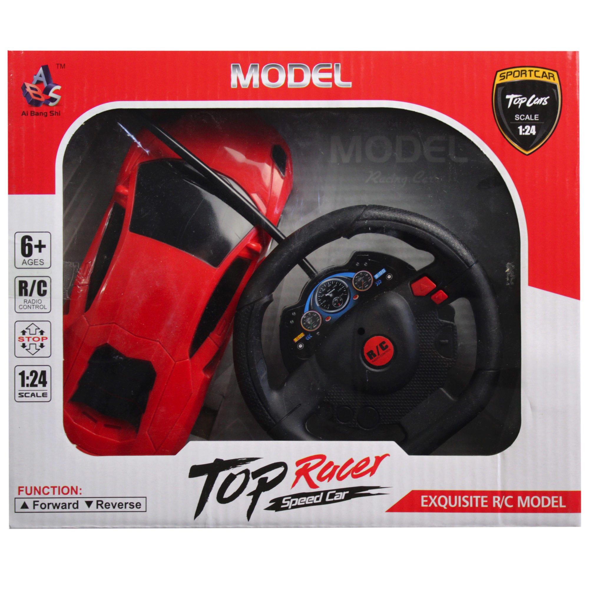 REMOTE CONTROL Red Sports CAR with Steering Wheel REMOTE - Qty 6