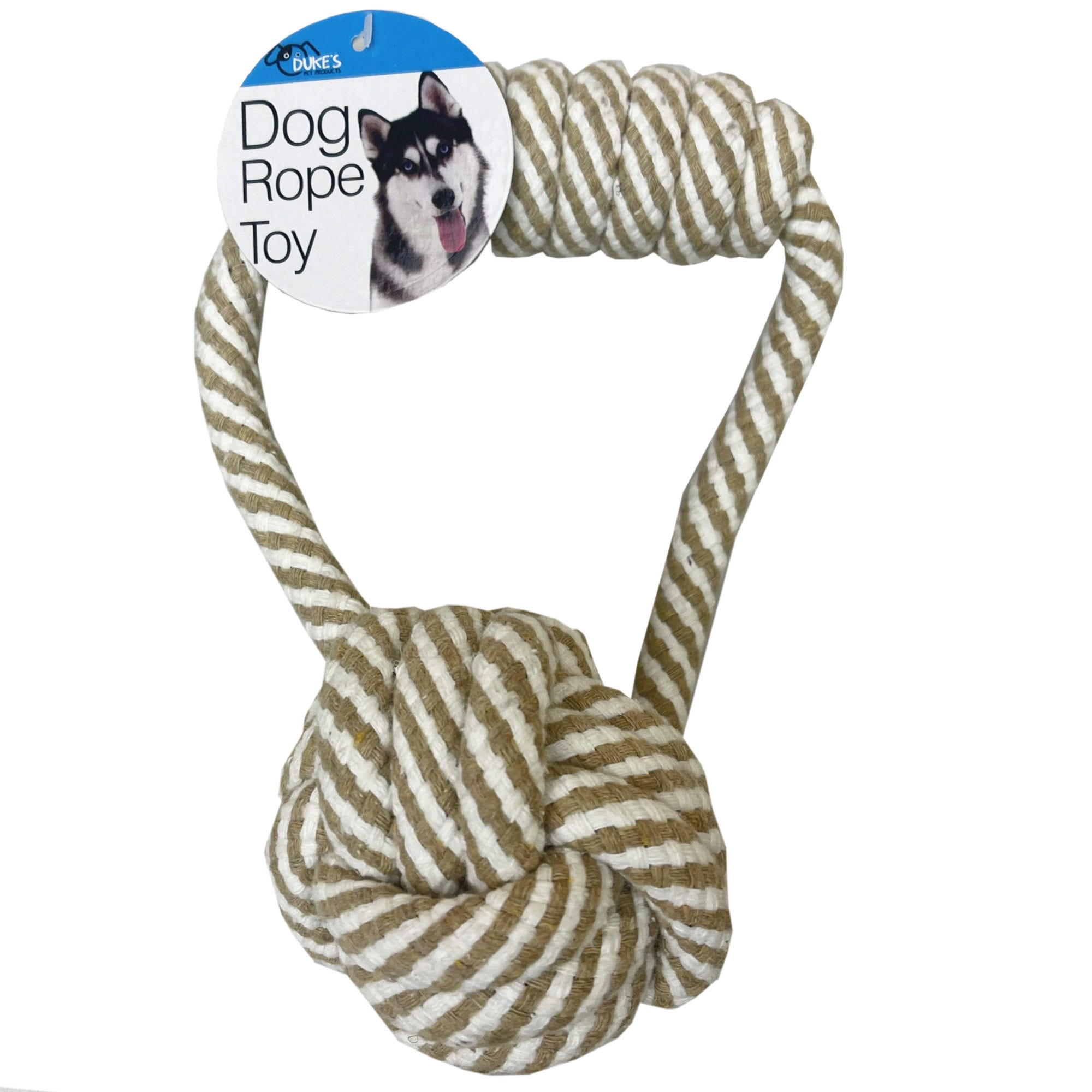 Rope Ball Pet DOG Toy With Handle - Qty 12