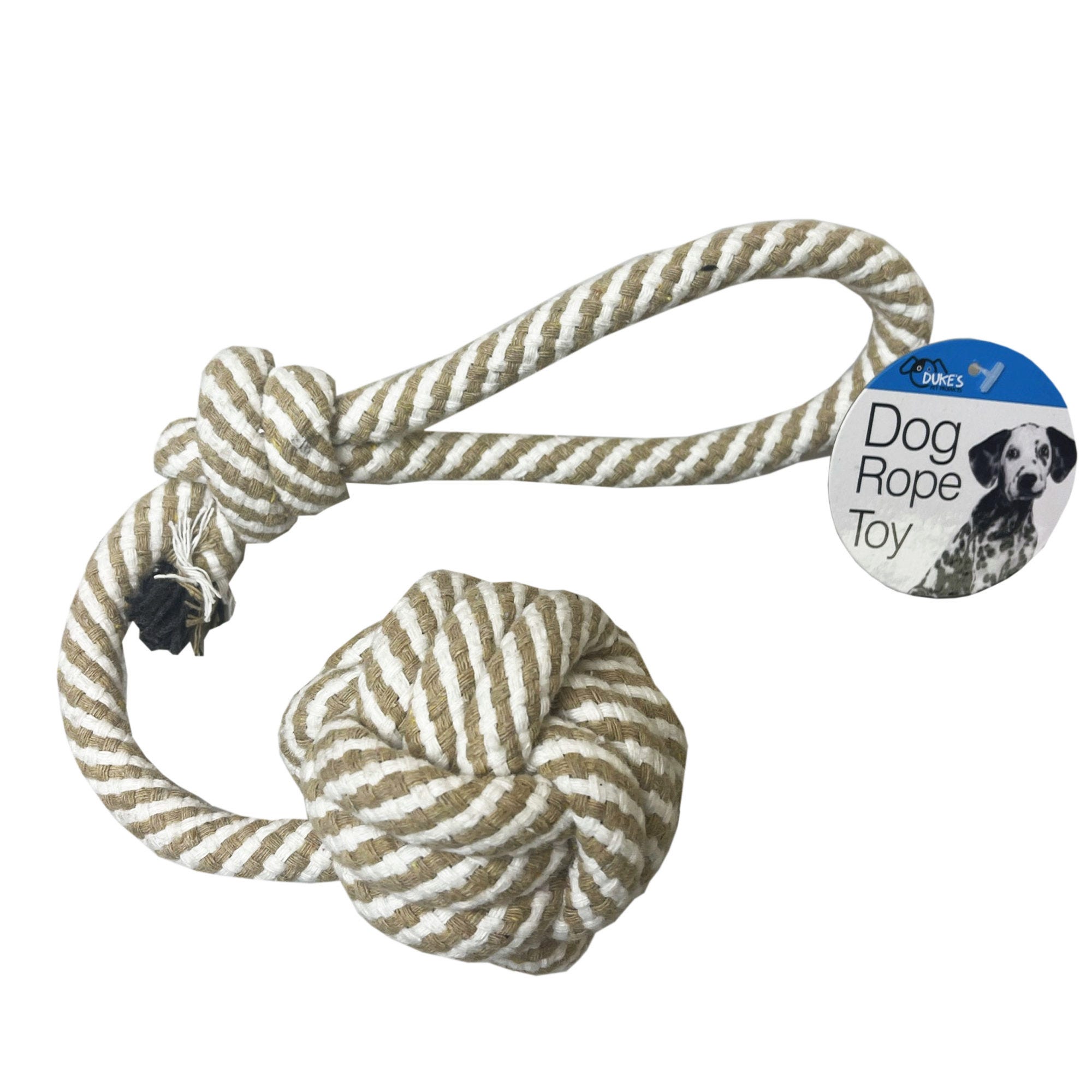 Rope Ball Pet Dog Toy With Loop Handle - Qty 12