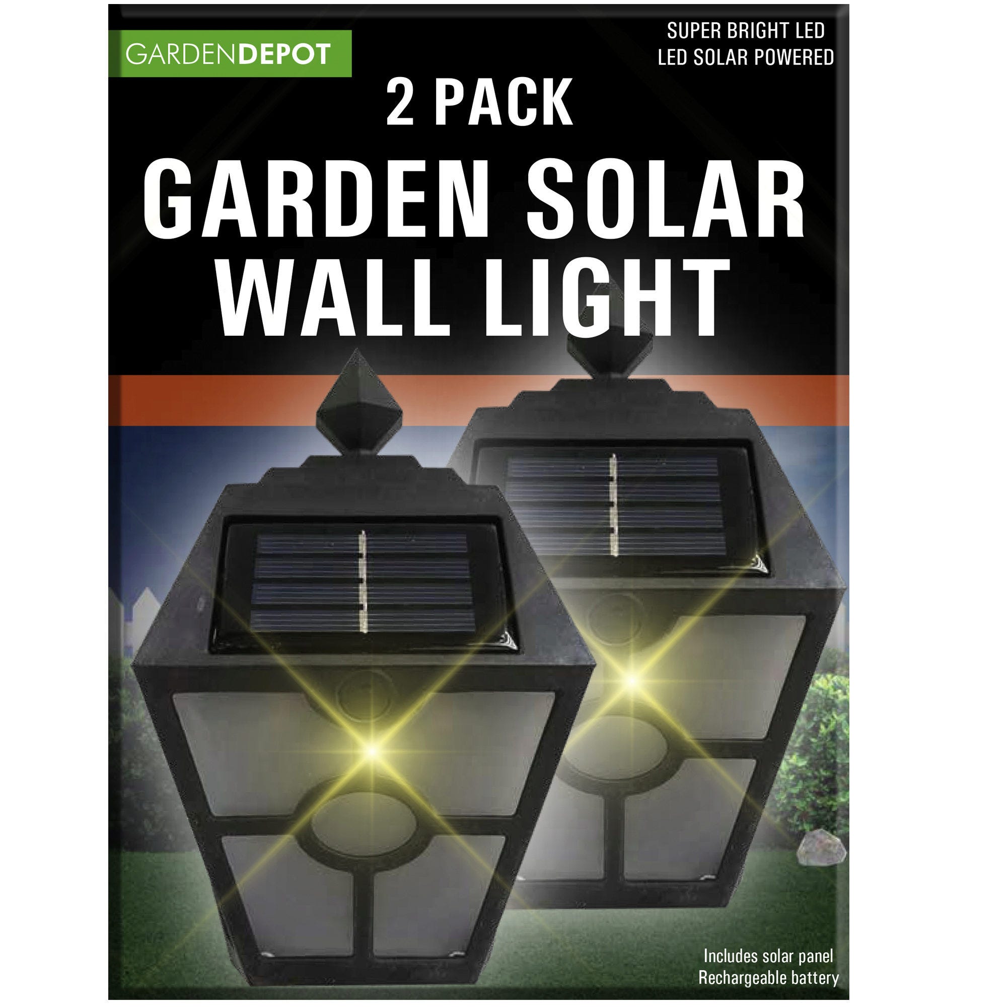 Outdoor LED SOLAR Wall Lamp - Qty 4