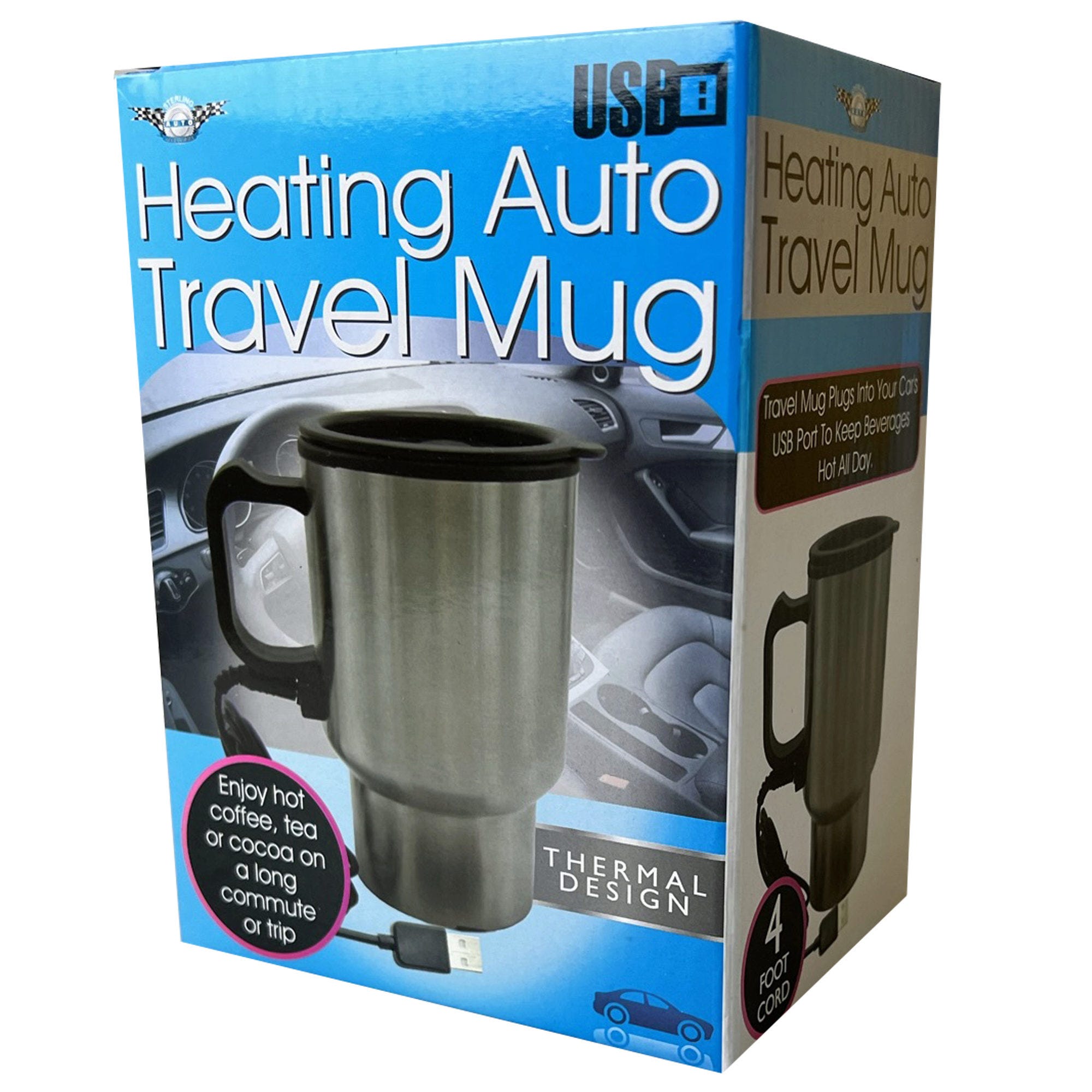 Heated Travel MUG USB Powered - Qty 4