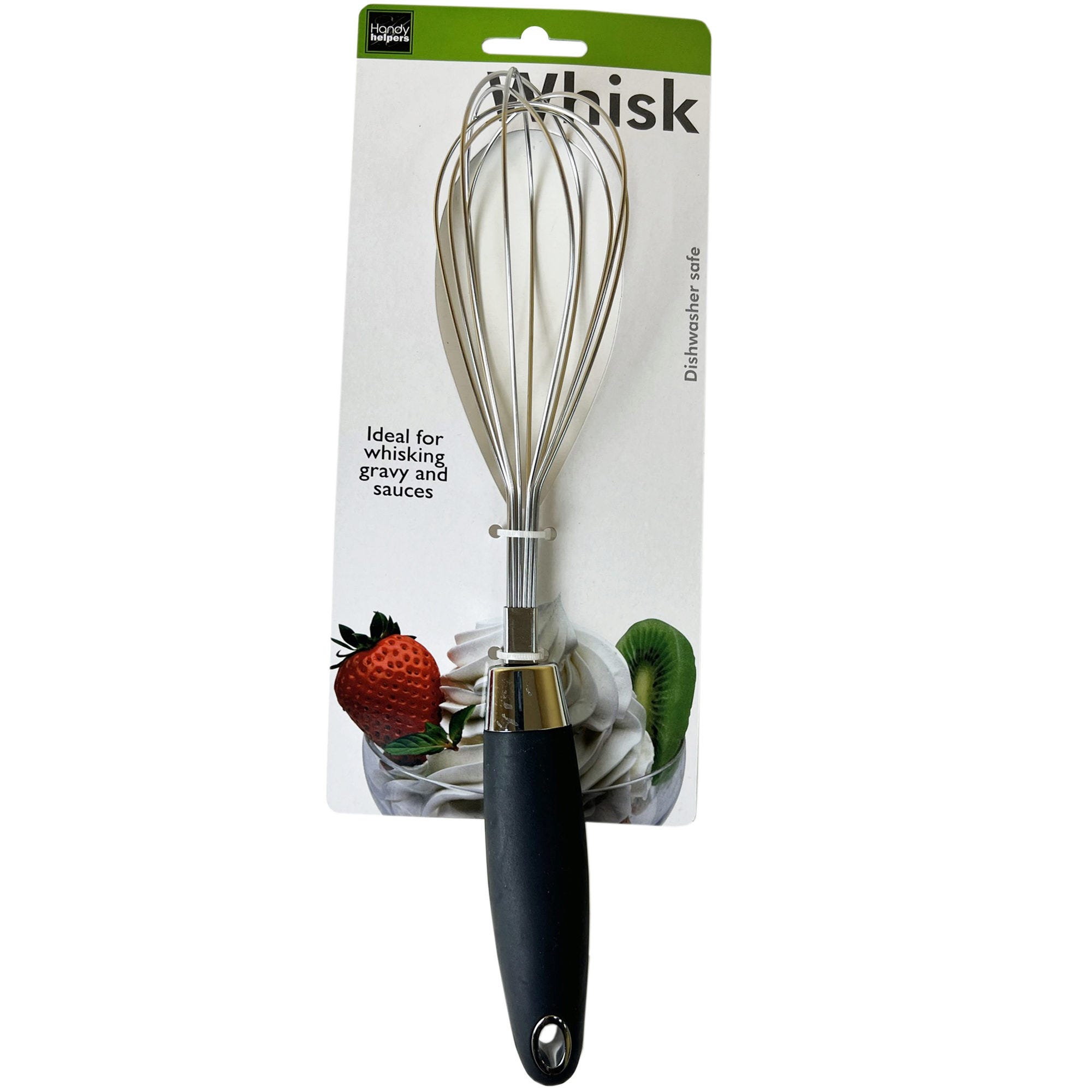 Metal Whisk with Plastic Handle - Qty 12