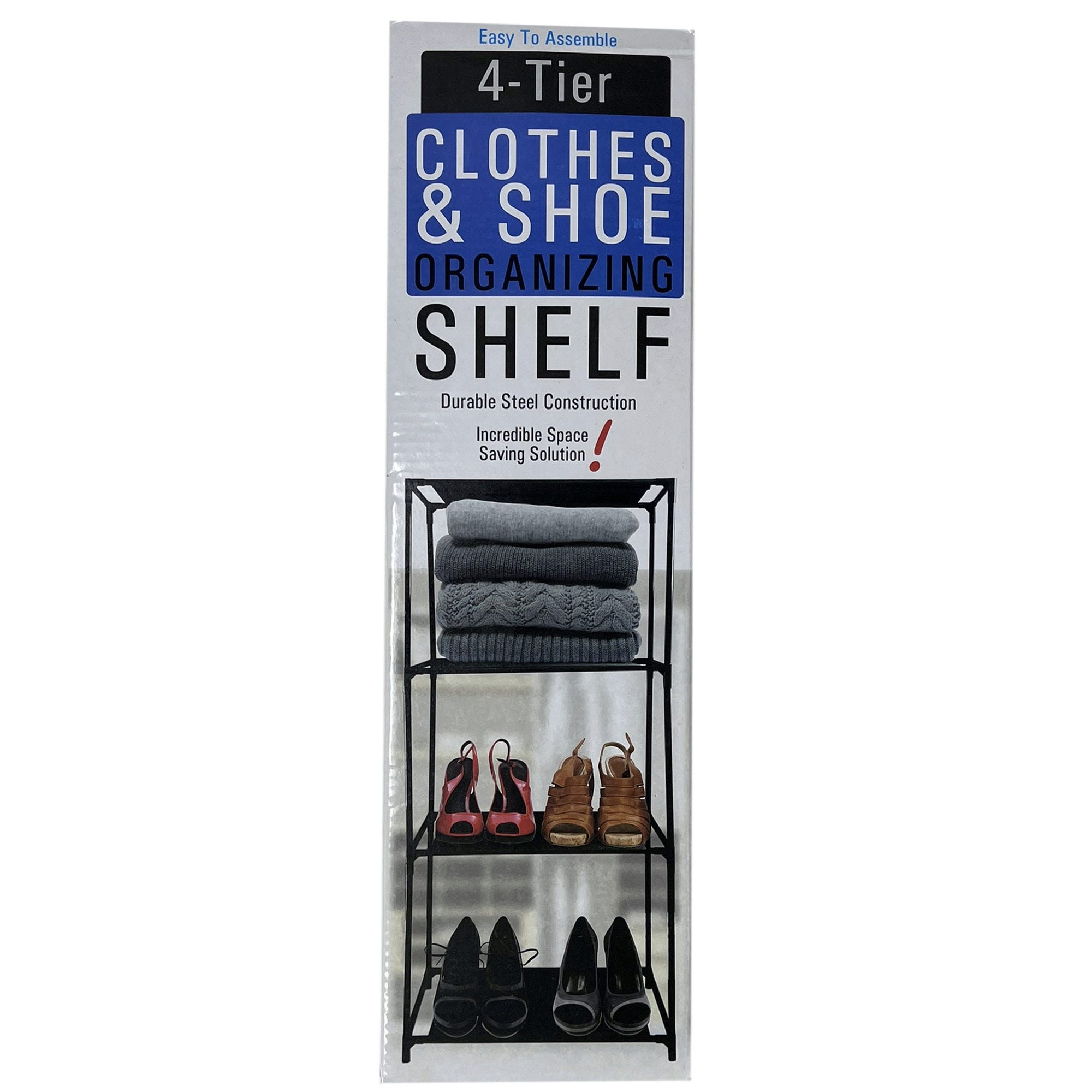 4-Tier Clothes and SHOES Organizing Shelf - Qty 4