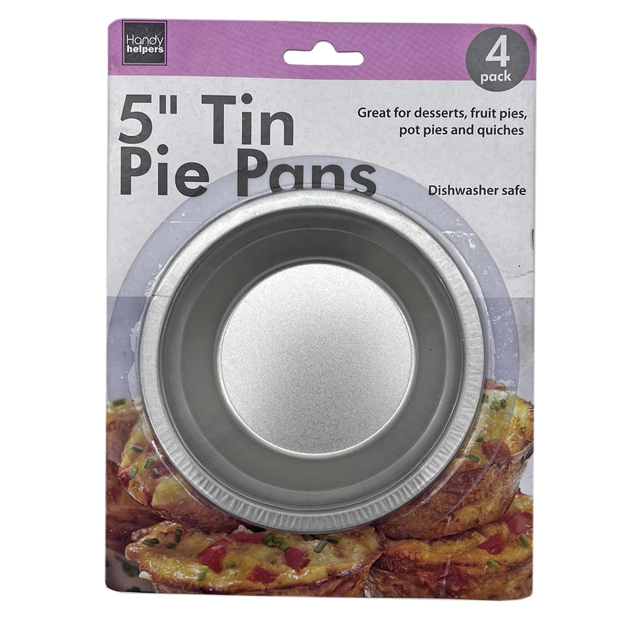 ''4 Pack 5'''' Tin Pie Pans - Qty 6''