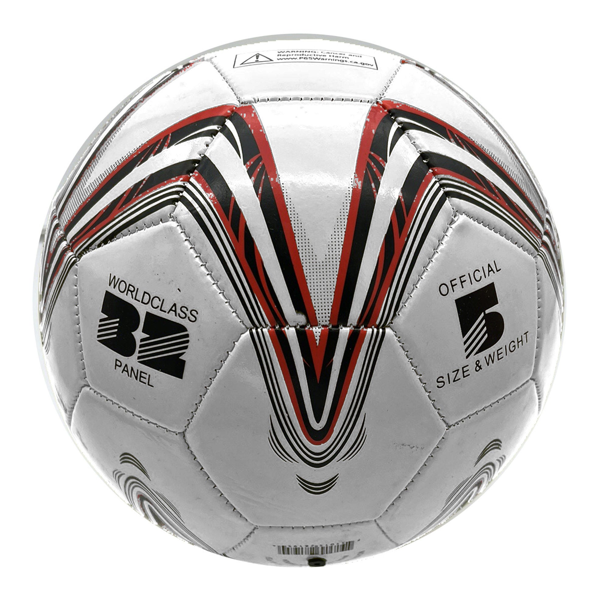 Size 5 SOCCER Ball with Red and Black Star Design - Qty 6