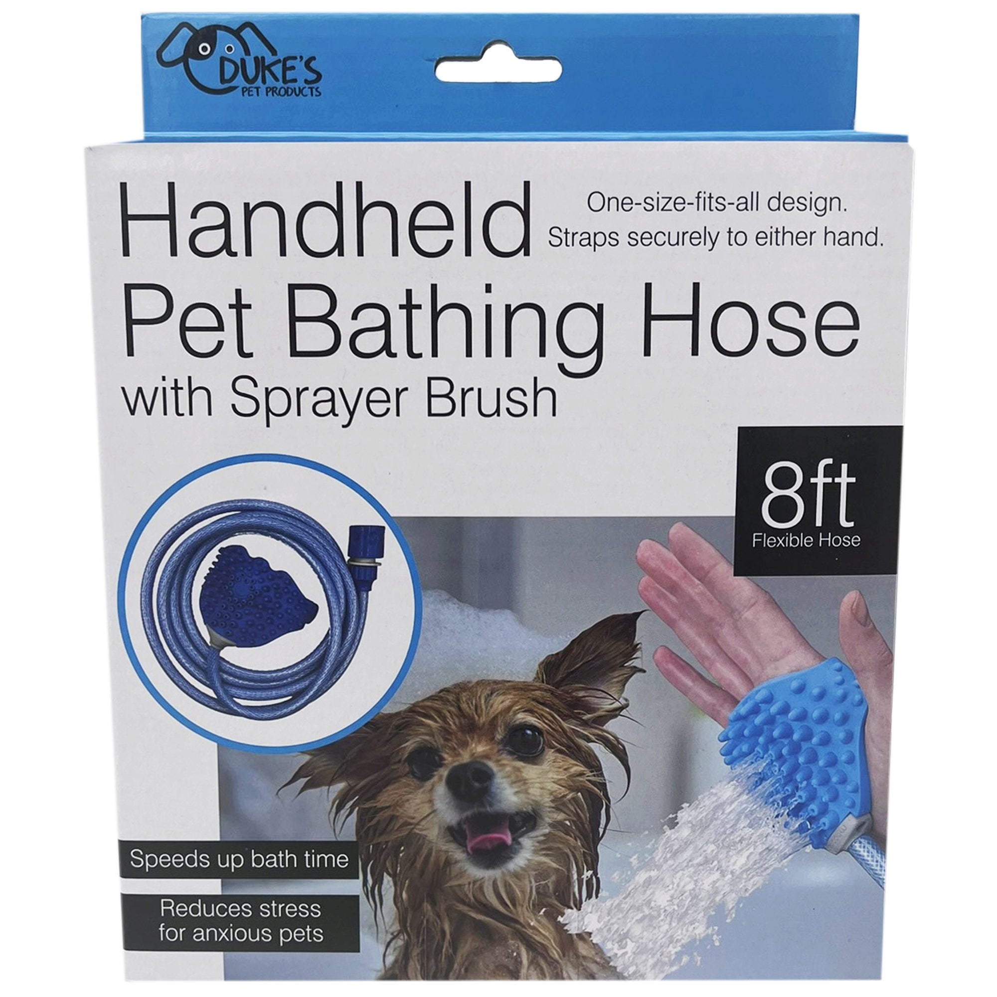 Handheld Pet Bathing Hose with Sprayer Brush - Qty 4