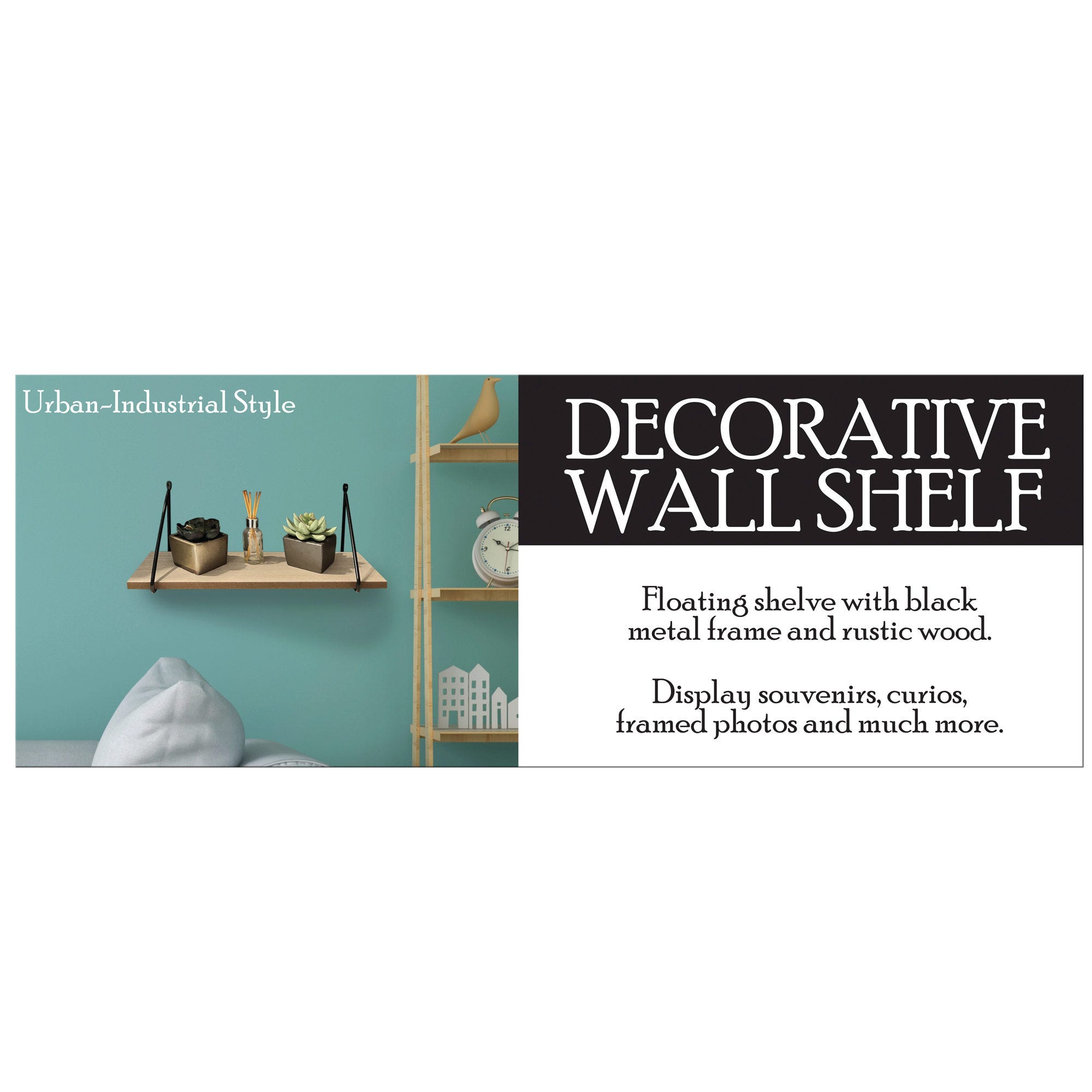 Hanging Decorative Wall Shelf - Qty 6