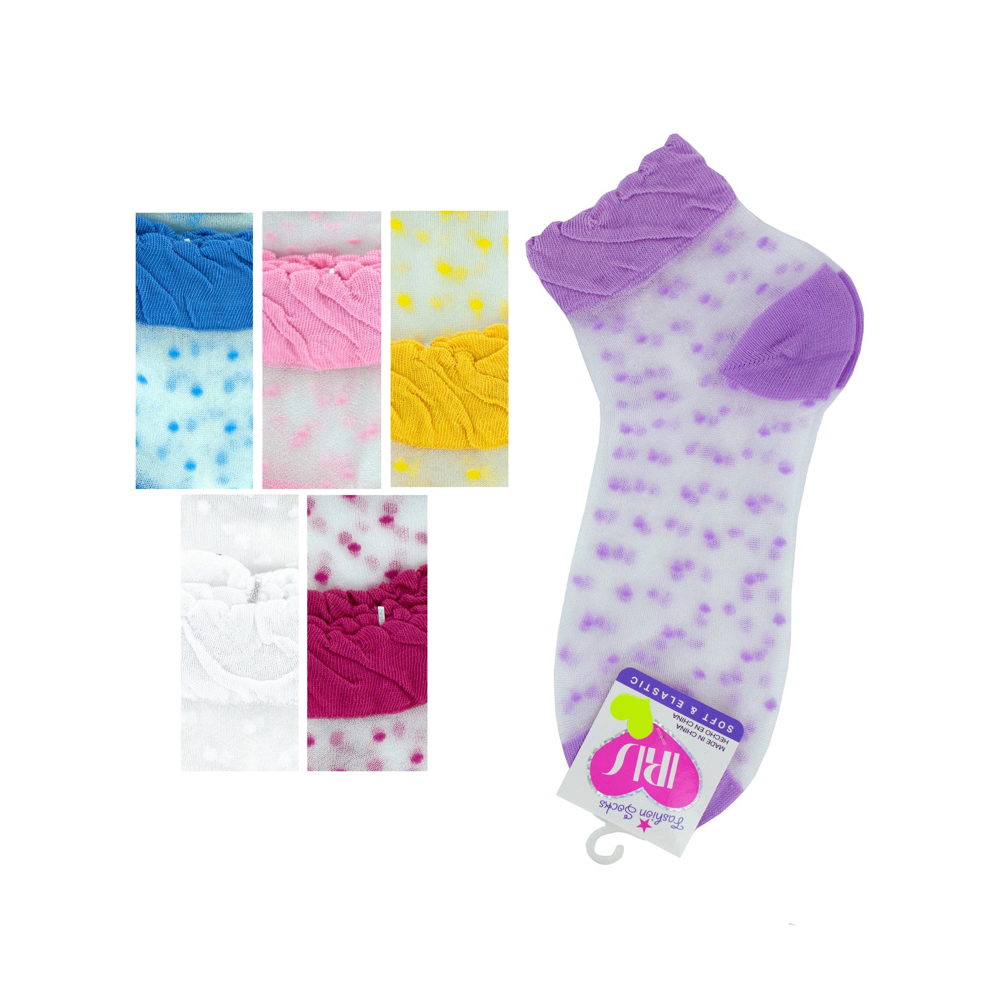 Mid Cut Dots Socks