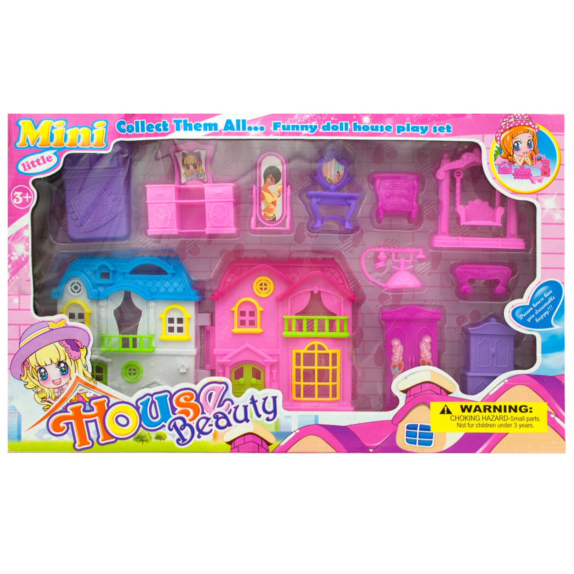 Mini Dream House Play Set - Qty 6