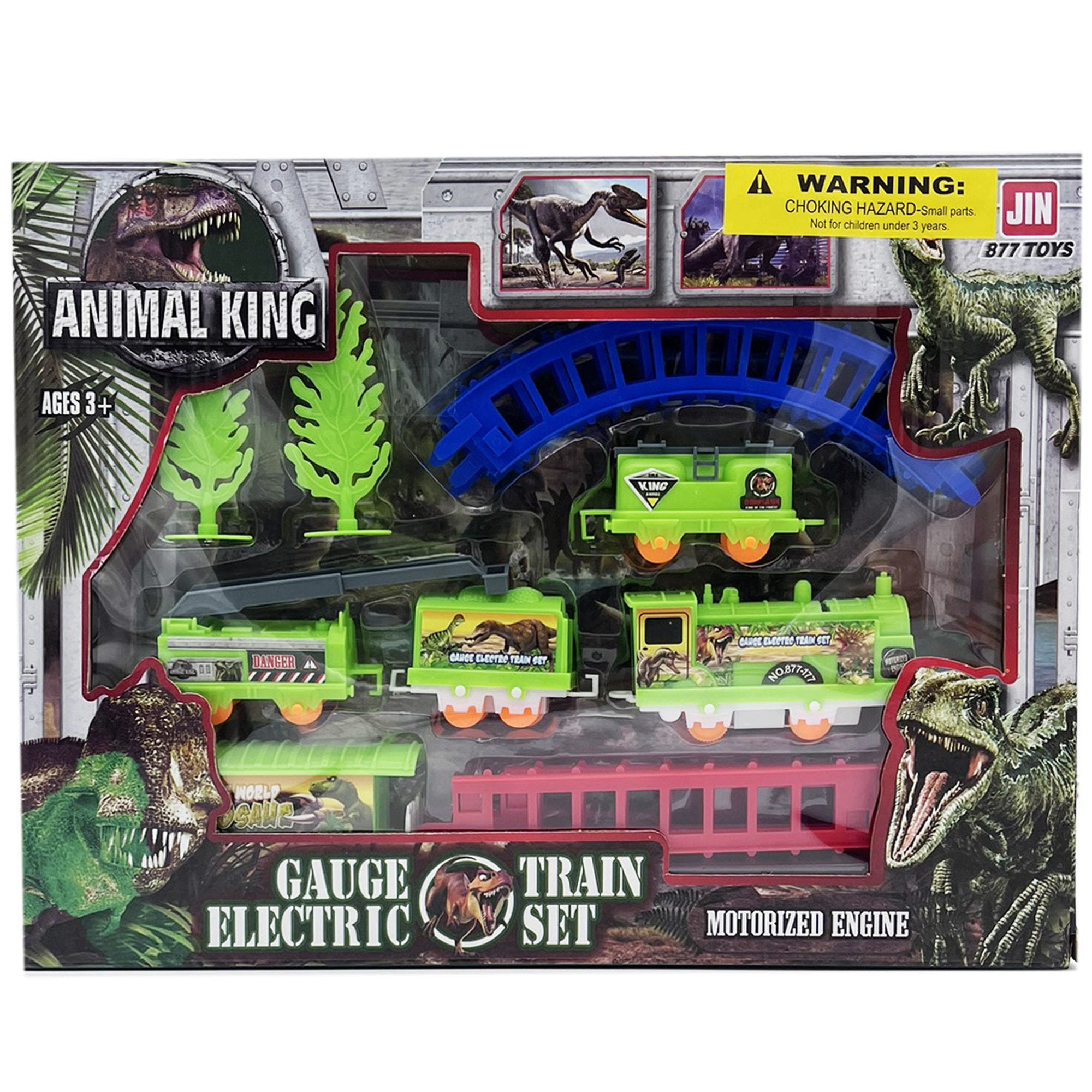 Battery Operated Dinosaur Toy Train with Tracks - Qty 6