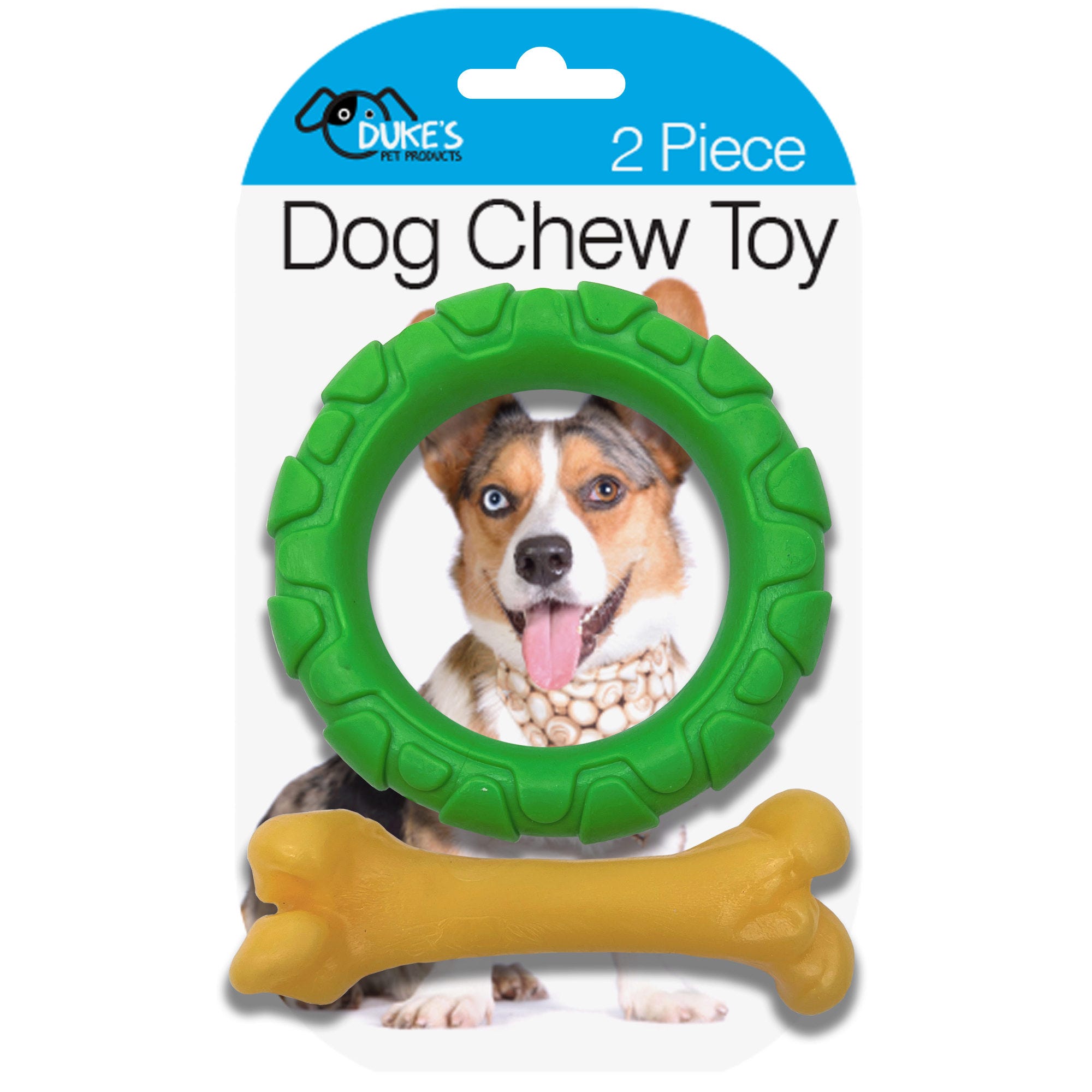 2 Pack Ring and Bone DOG Chew Toy - Qty 14