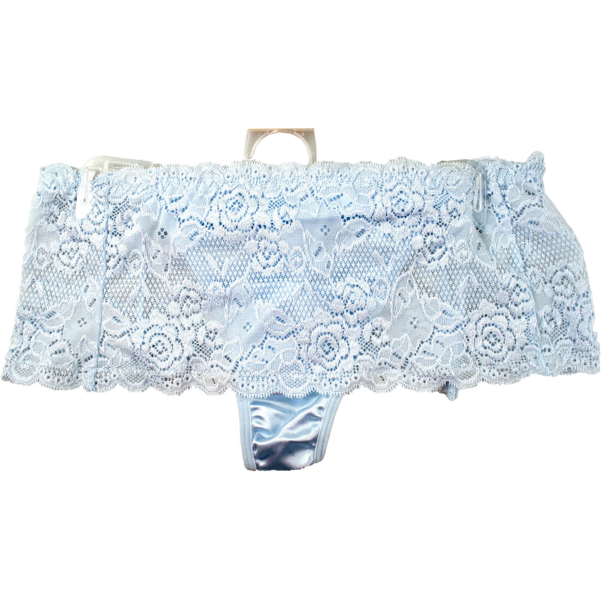 Light Blue Stretch Lace UNDERWEAR Thong - Women's Size 5 - Qty 28
