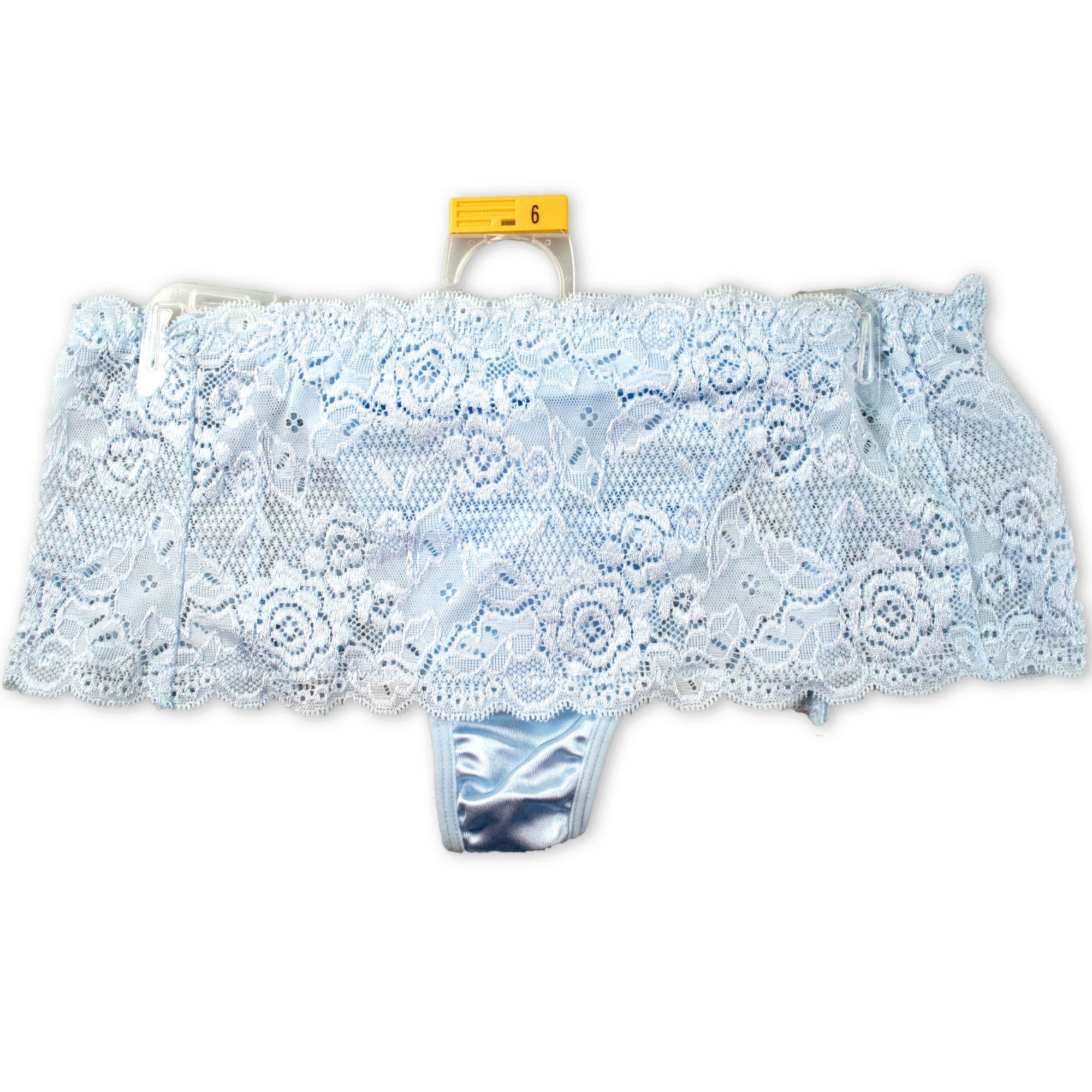 Light Blue Stretch Lace Underwear Thong - Qty 62