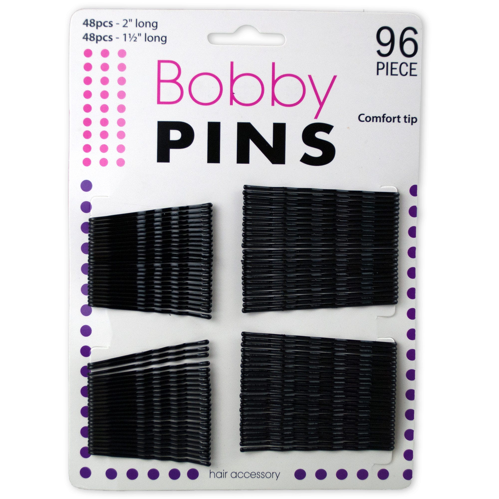 Black Bobby Pins - Qty 48