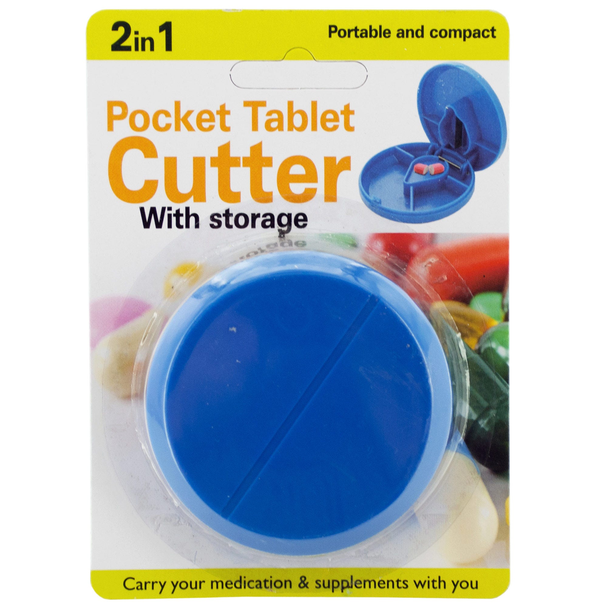 2 in 1 Pocket Tablet Cutter with Storage - Qty 24