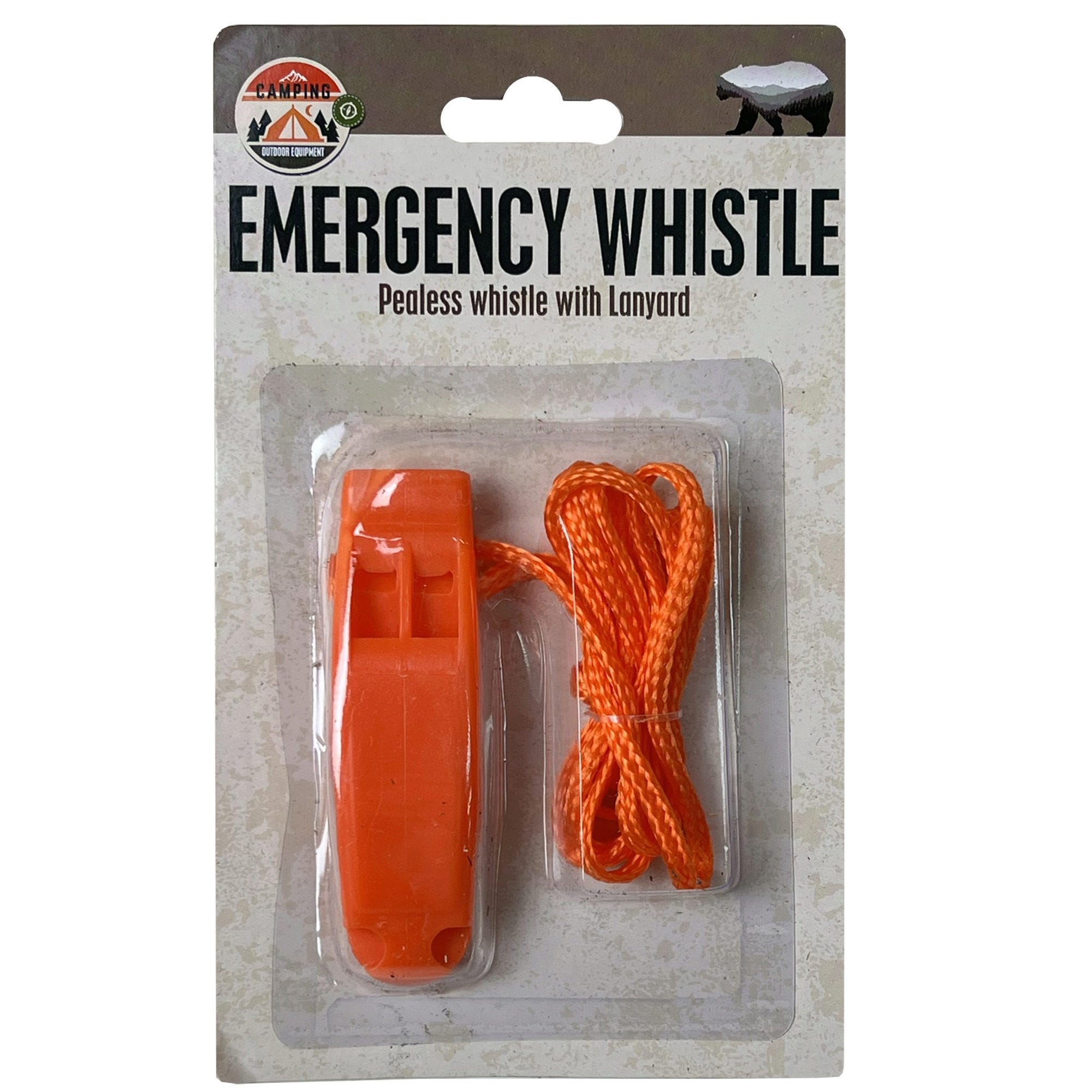 Emergency Whistle With Lanyard - Qty 48