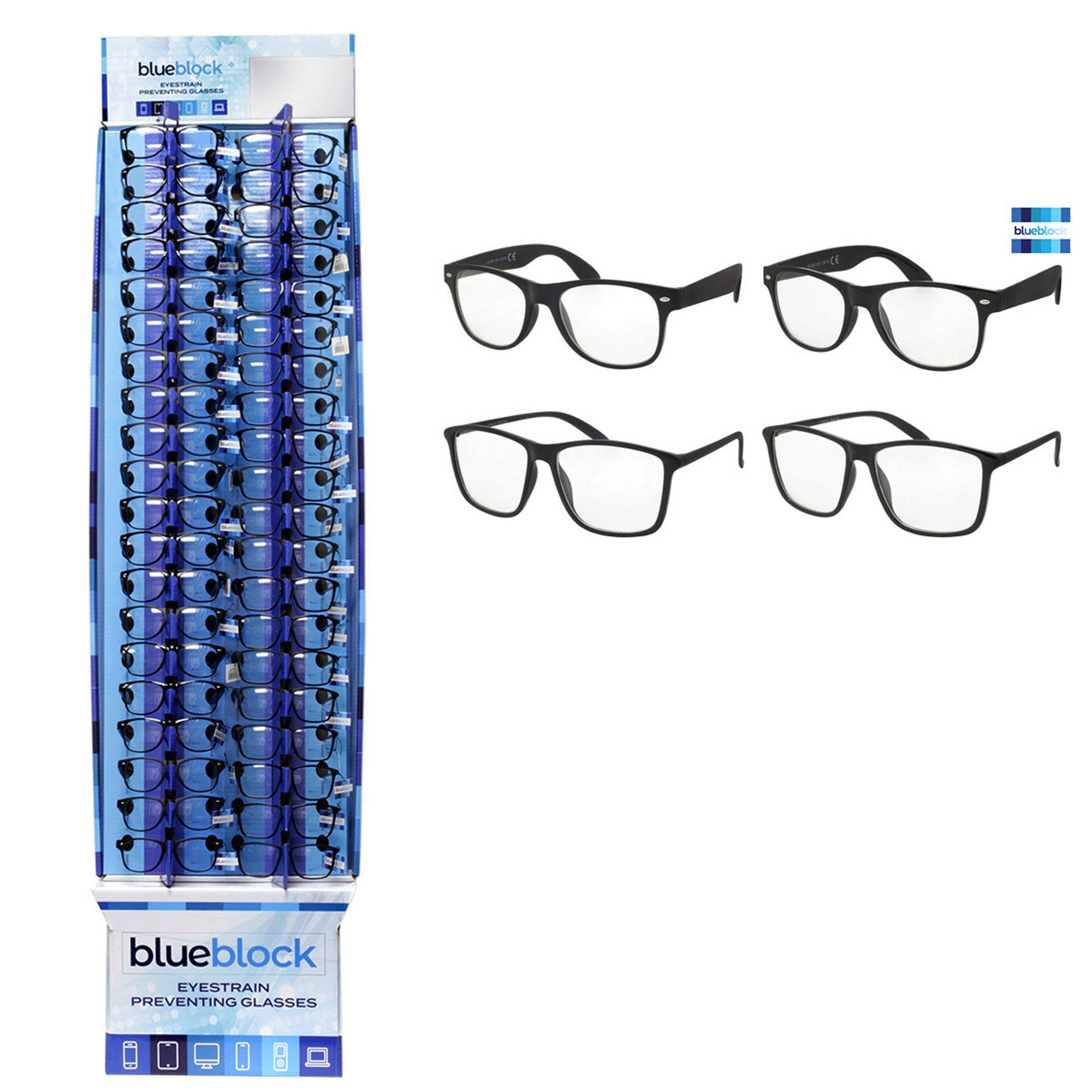 Blue Light (Non-Reading) Glasses In Display - Qty 180