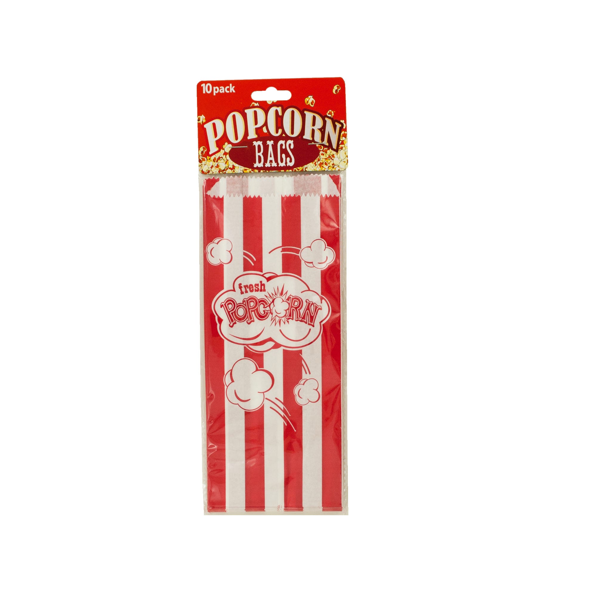 Striped Paper Popcorn BAGs - Qty 48