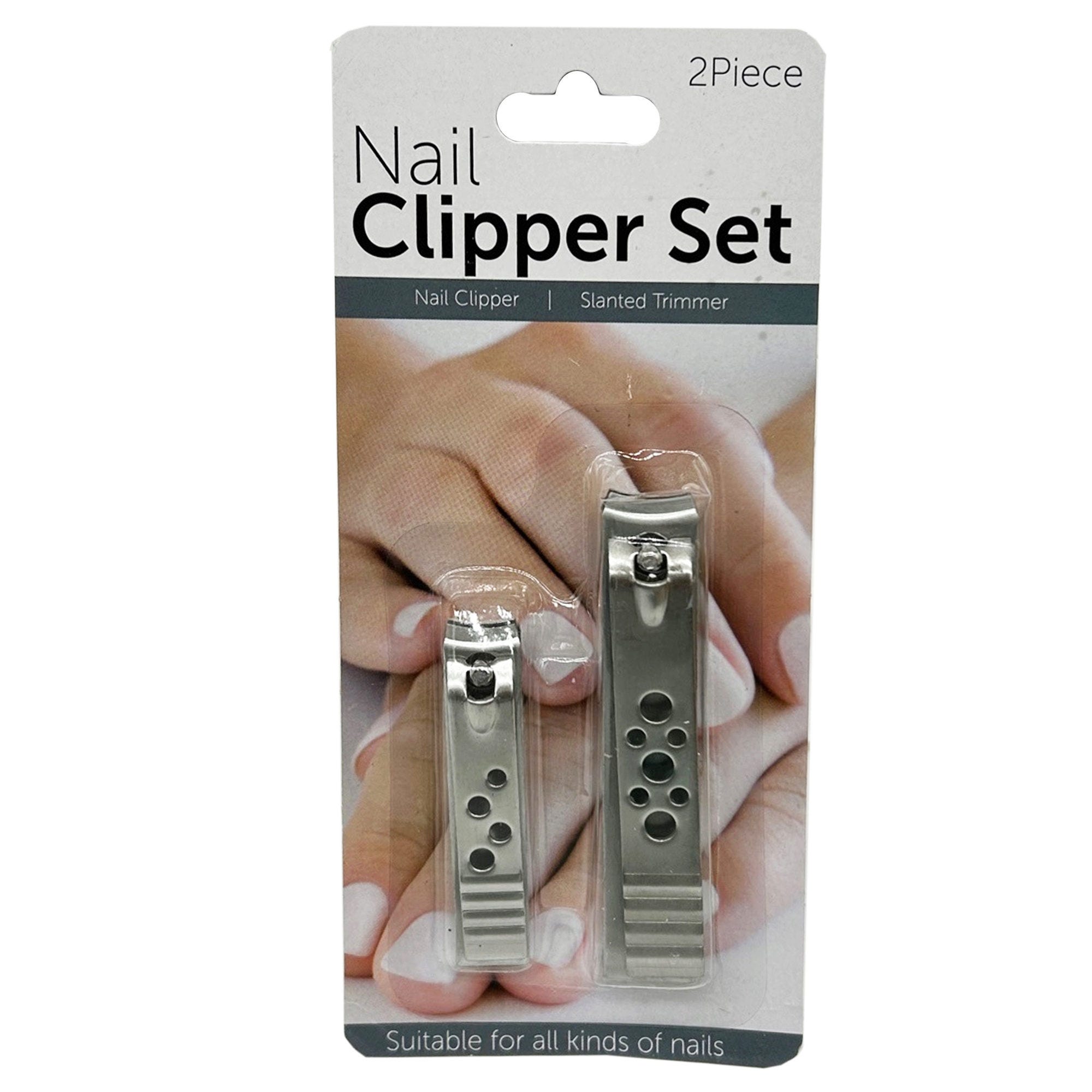 2 Pack NAIL Clipper Set with Curved Precision Blades - Qty 48