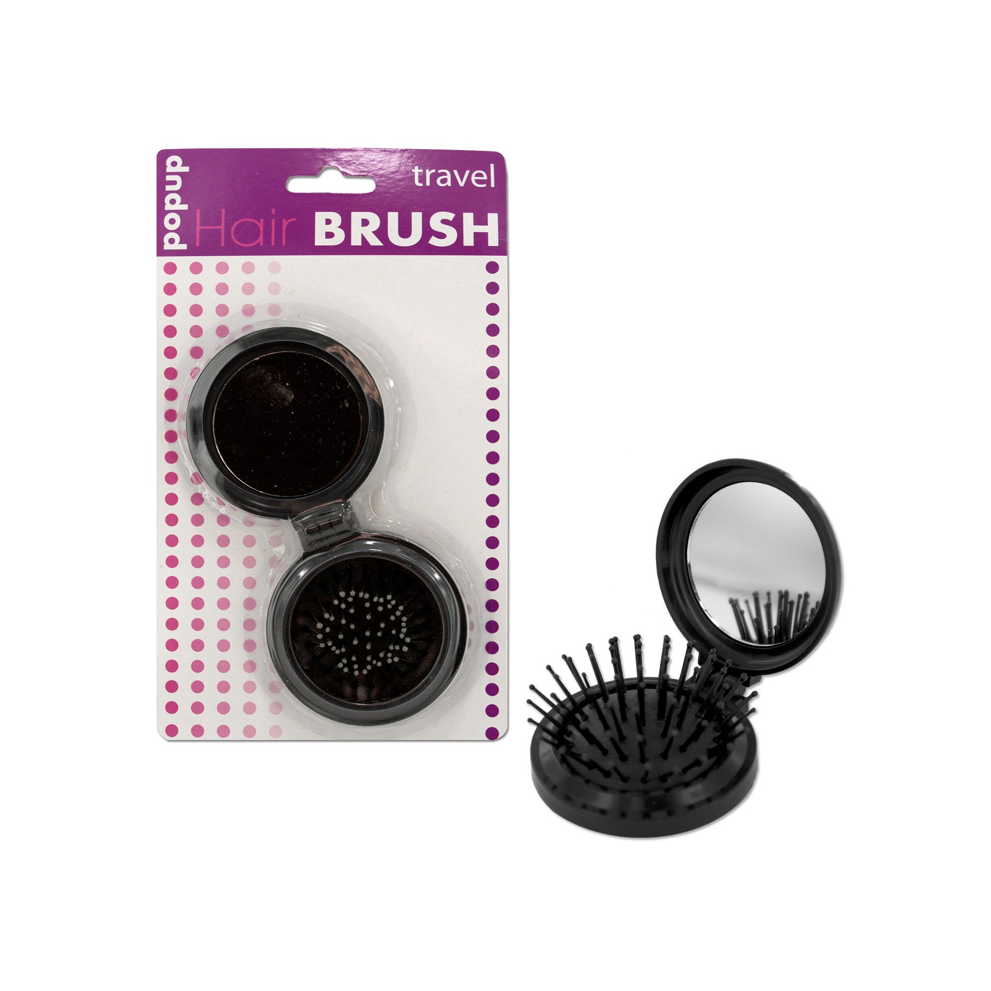 Pop-up Travel Hair Brush - Qty 24