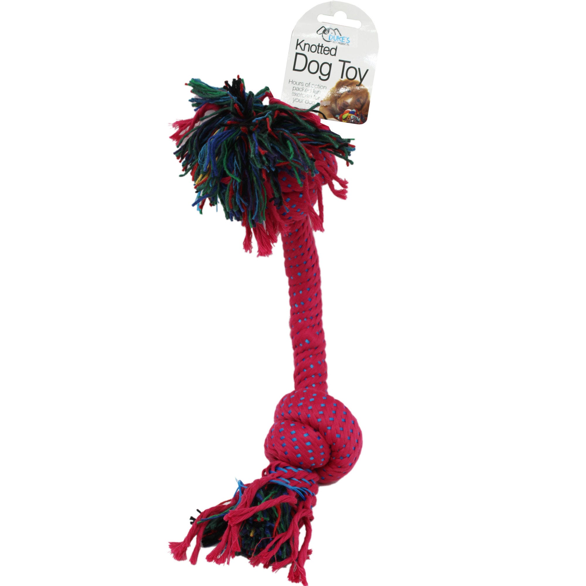 Large Cotton DOG Pull Pet Toy with Knot and Fringe - Qty 12