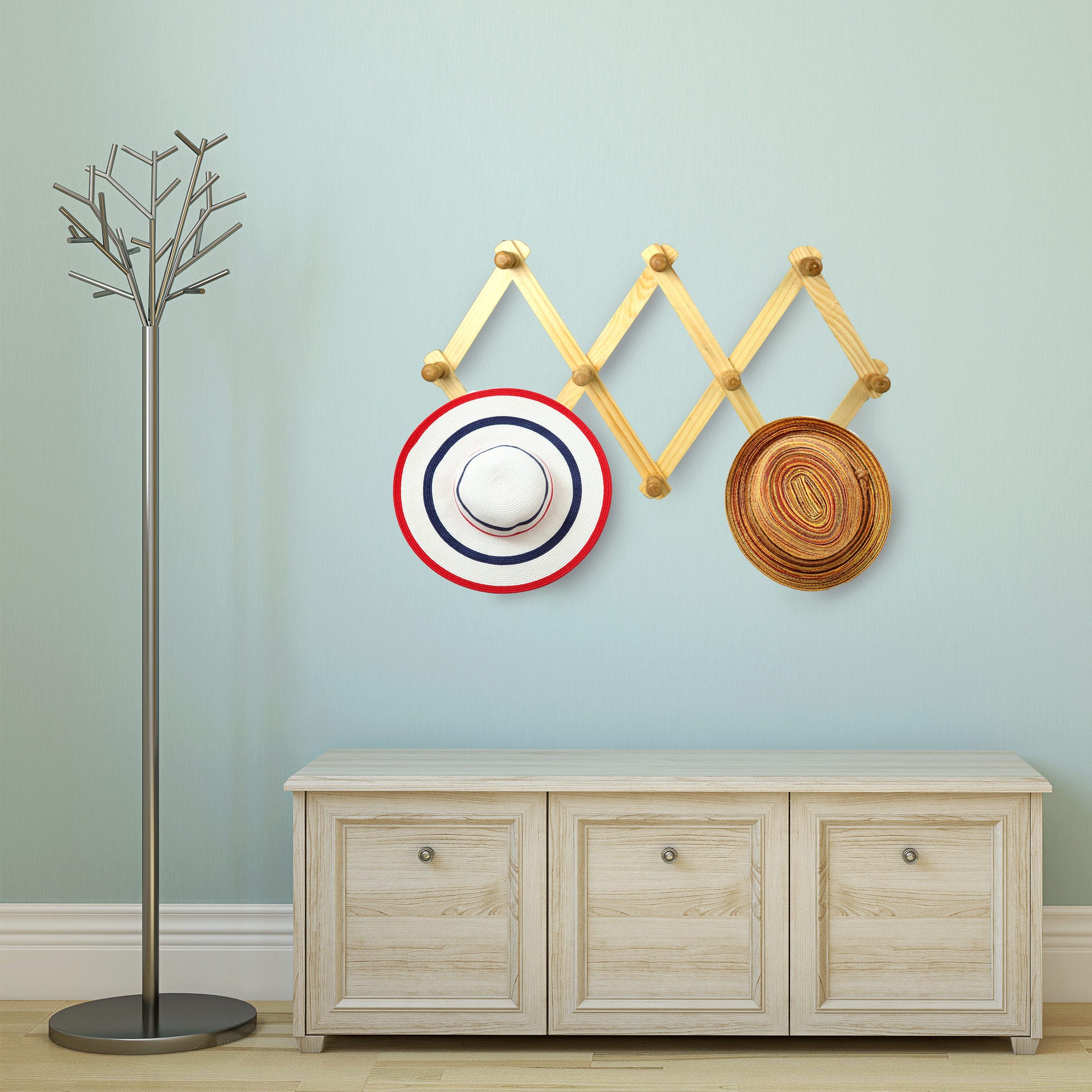 Expandable Wood Wall Rack - Qty 14