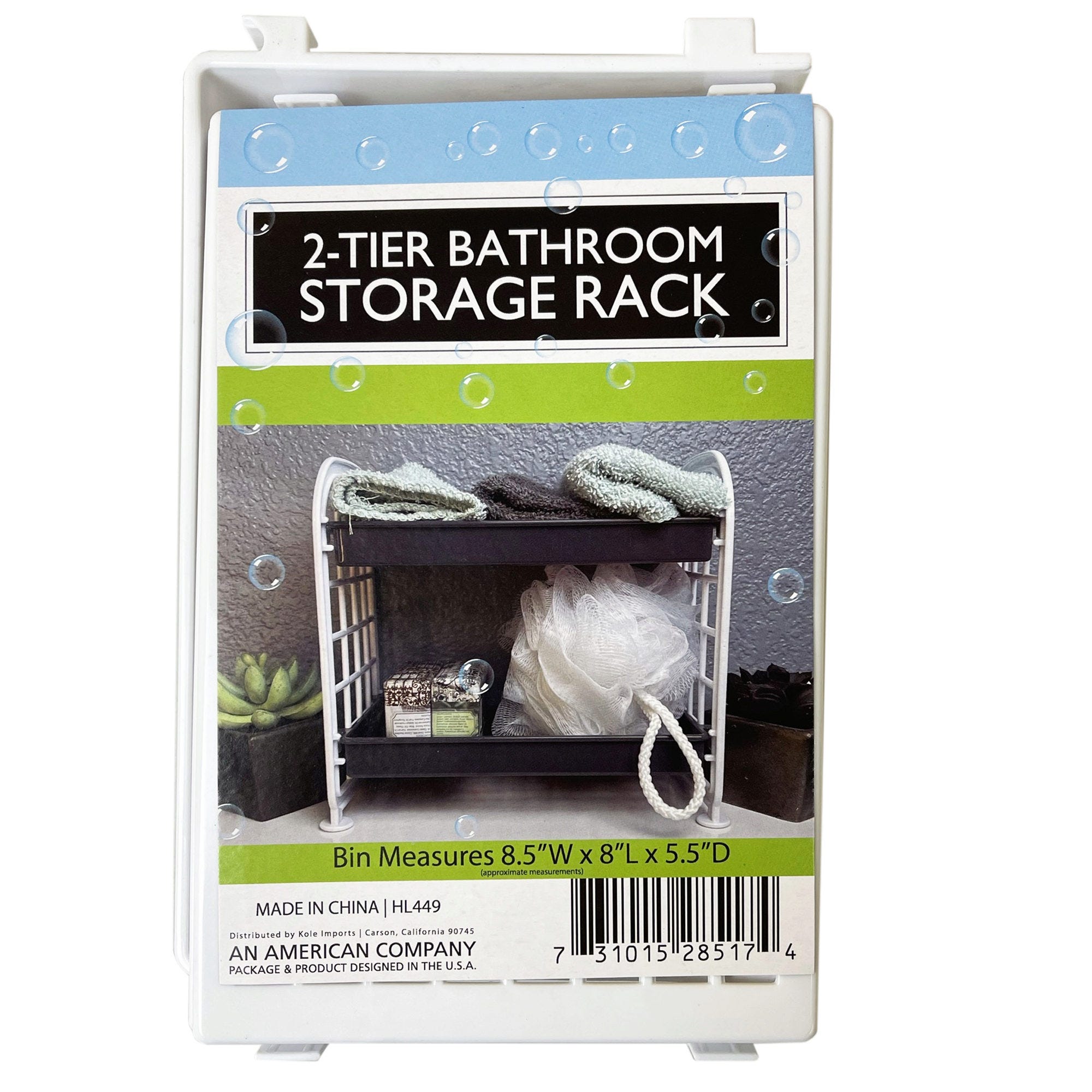 2-Tier Bathroom Storage Rack - Qty 6