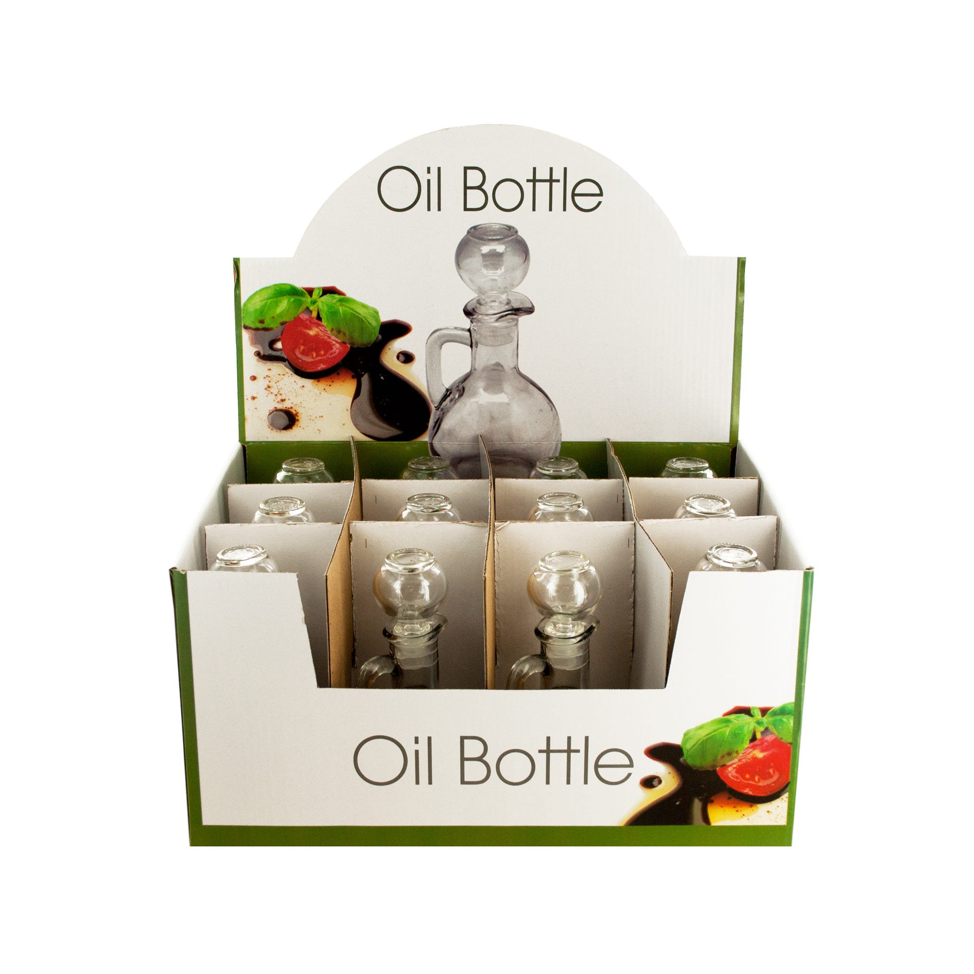 6 oz. Glass Oil Bottle with Stopper Countertop Display