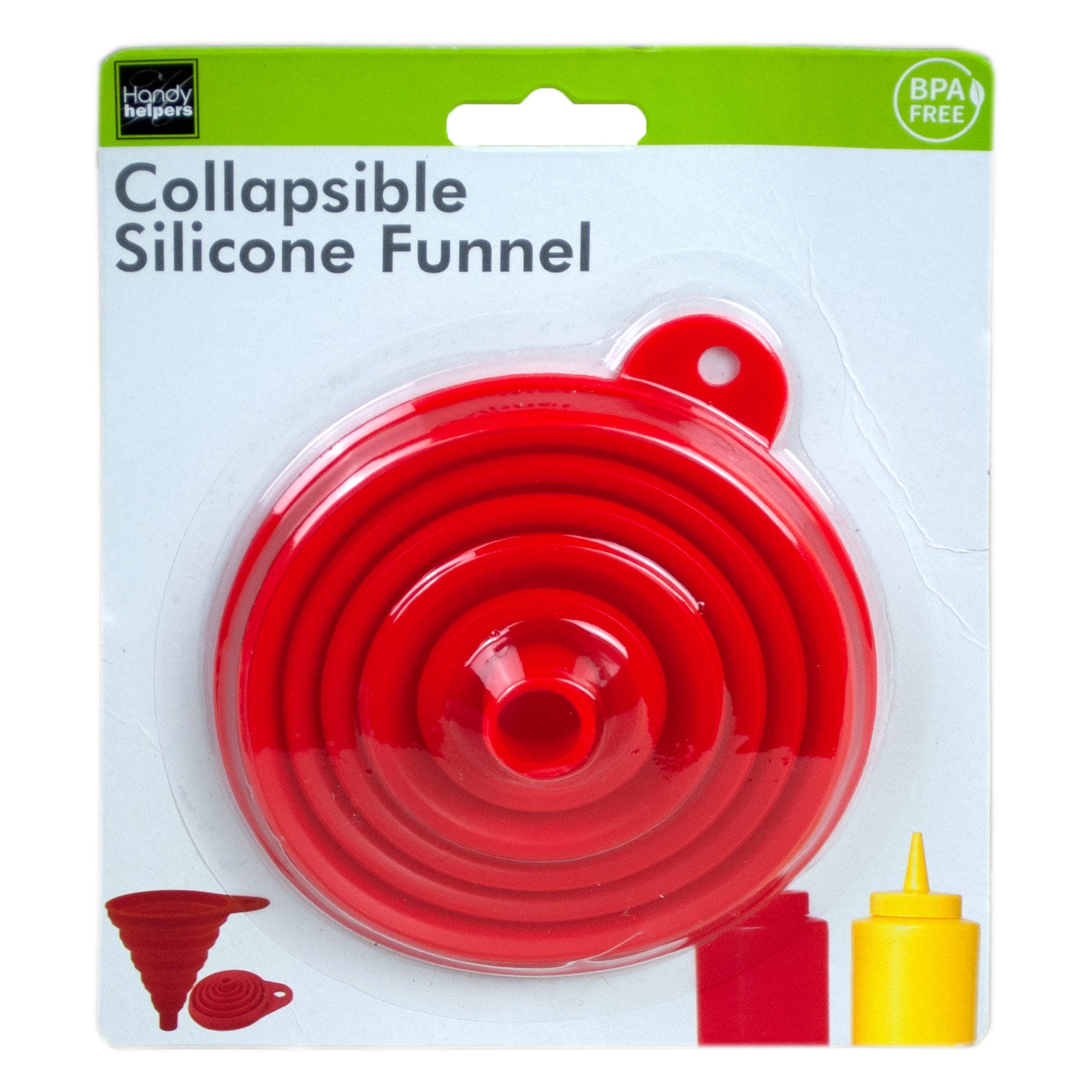 Collapsible Silicone Funnel - Qty 14