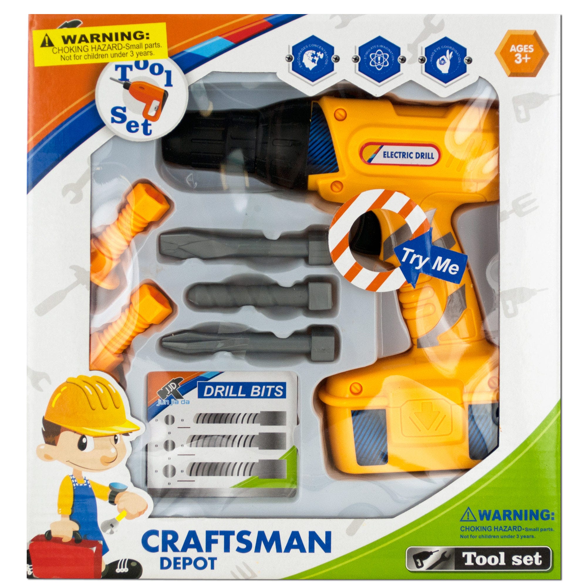 Kids' Electric DRILL Play Set - Qty 6