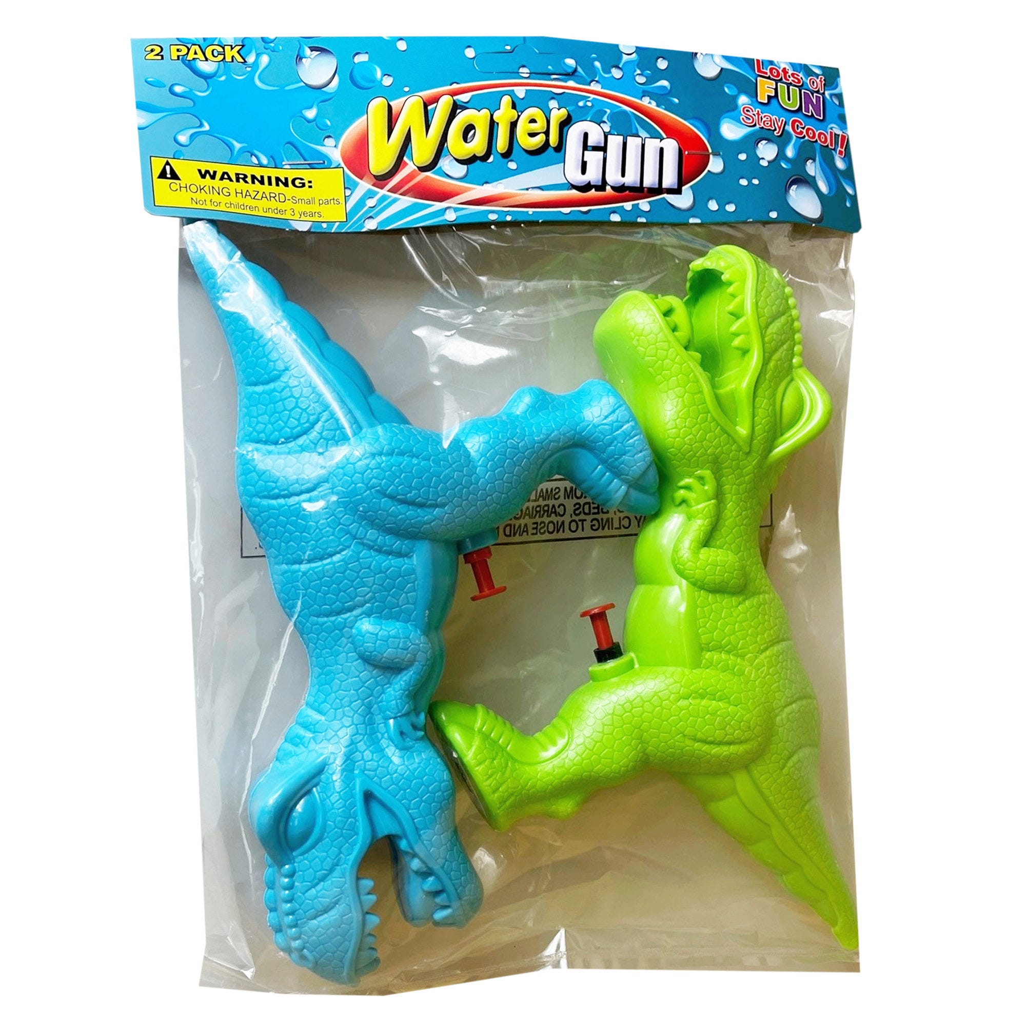 2pc Dinosaur Water Gun (Asst Colors) - Qty 8