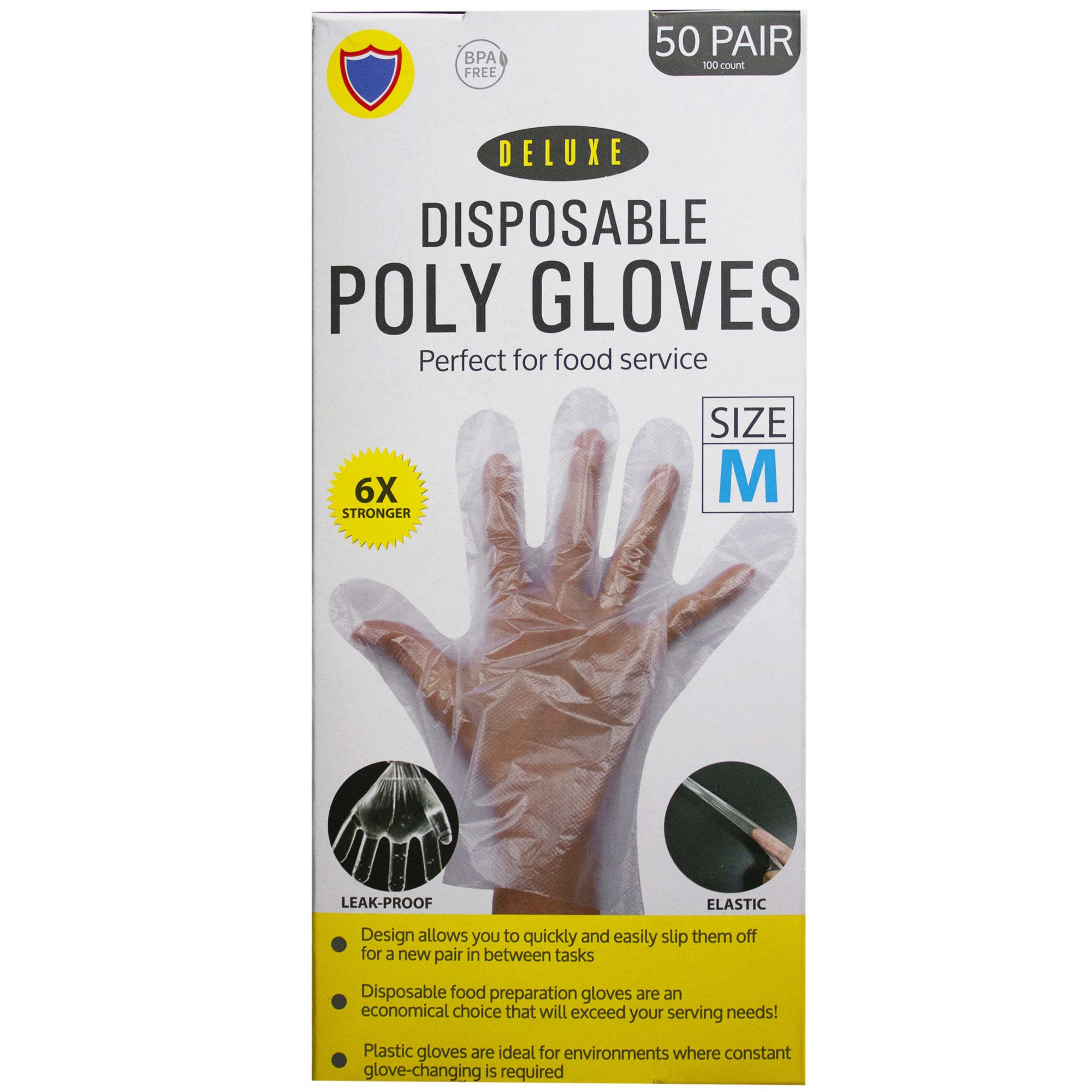 100 Pack Medium TPE GLOVE - Qty 18