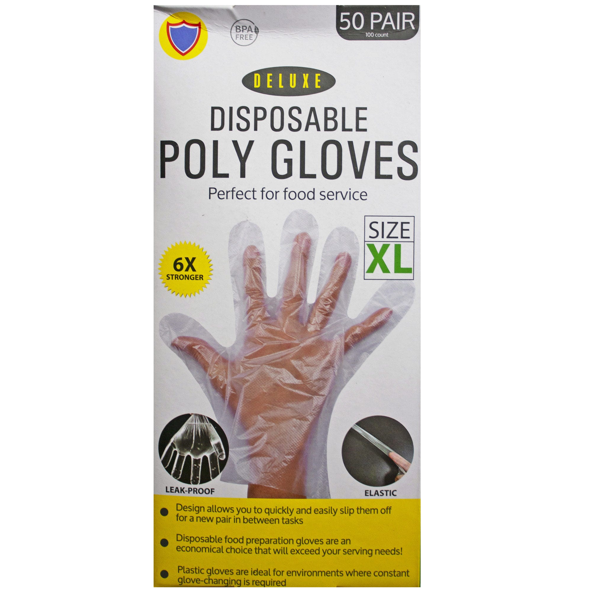 100 Pack XLarge TPE GLOVE - Qty 18