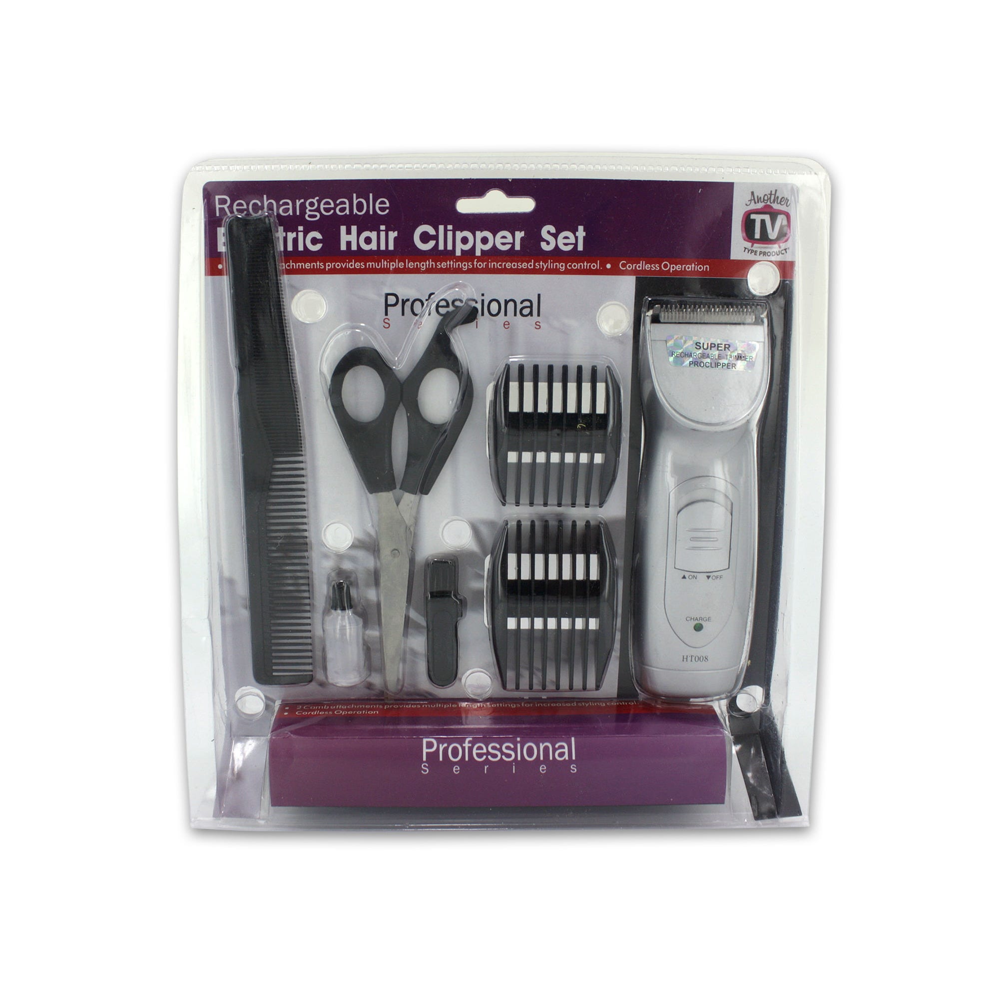 Rechargeable HAIR Clipper Set with ACCESSORIES - Qty 4