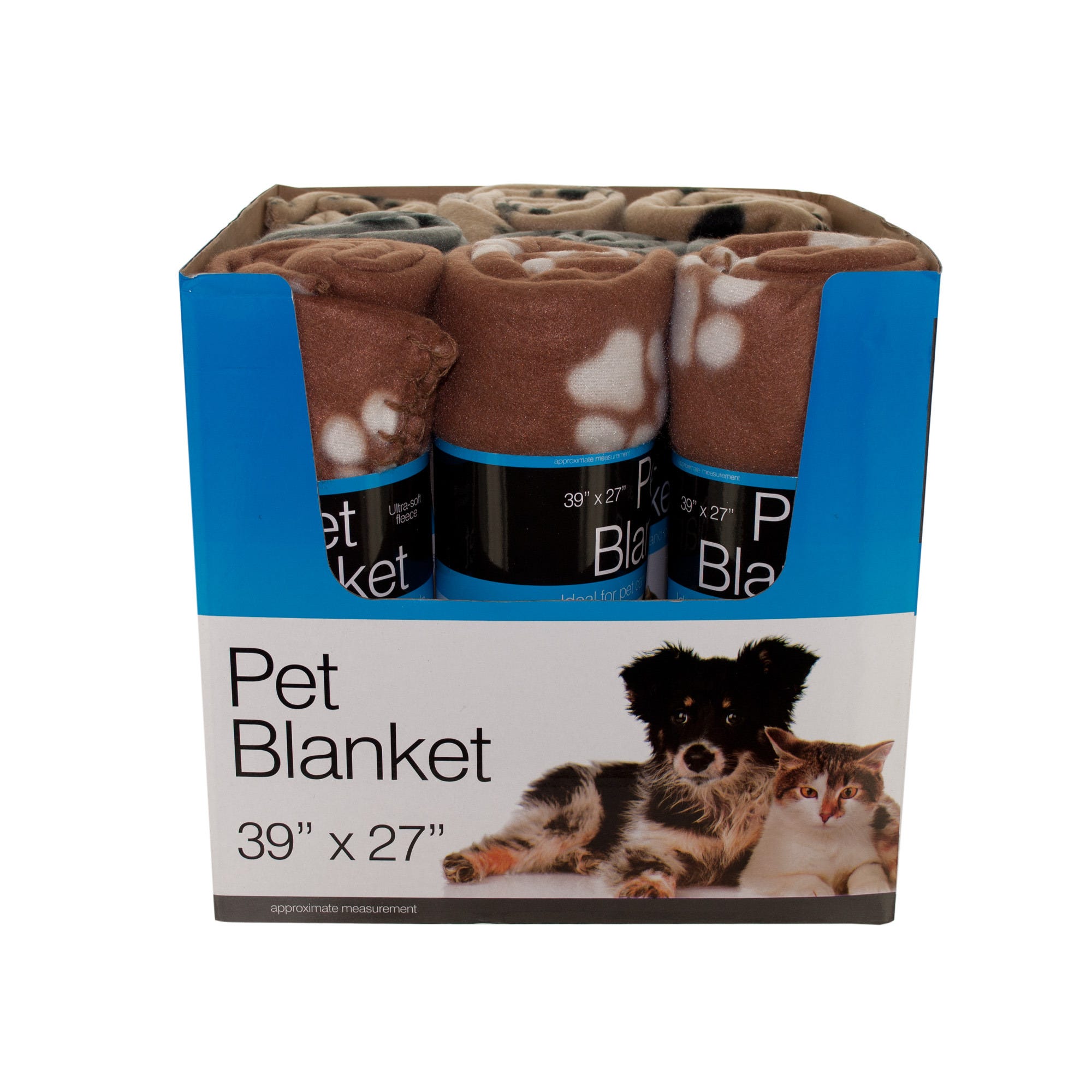 Paw Print Pet Blanket Countertop Display - Qty 9