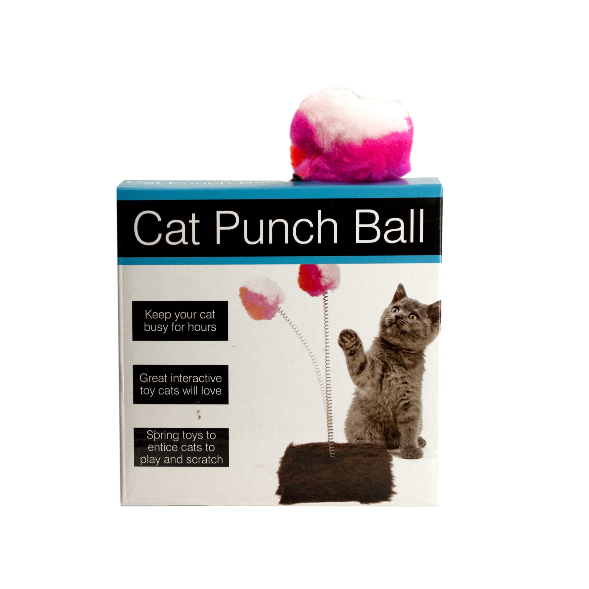 Cat Punch Ball Toy with Furry Base - Qty 14