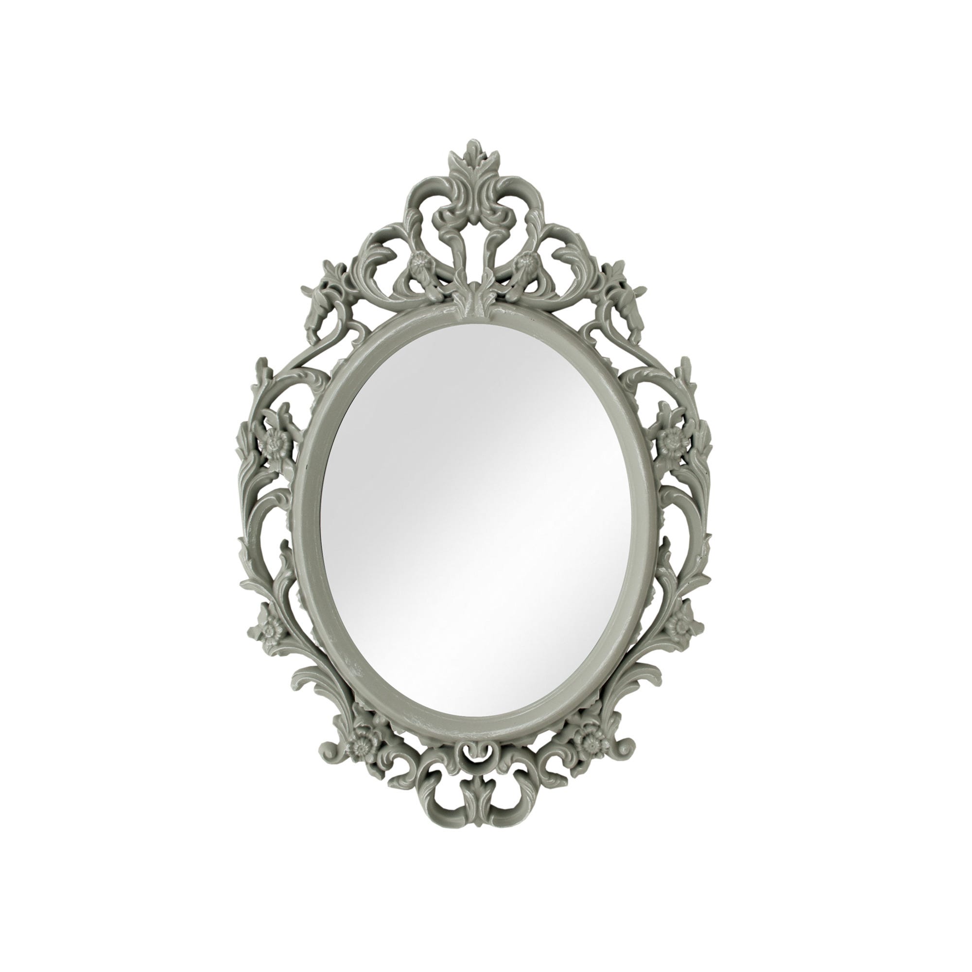 Ornate Grey Oval MIRROR - Qty 4