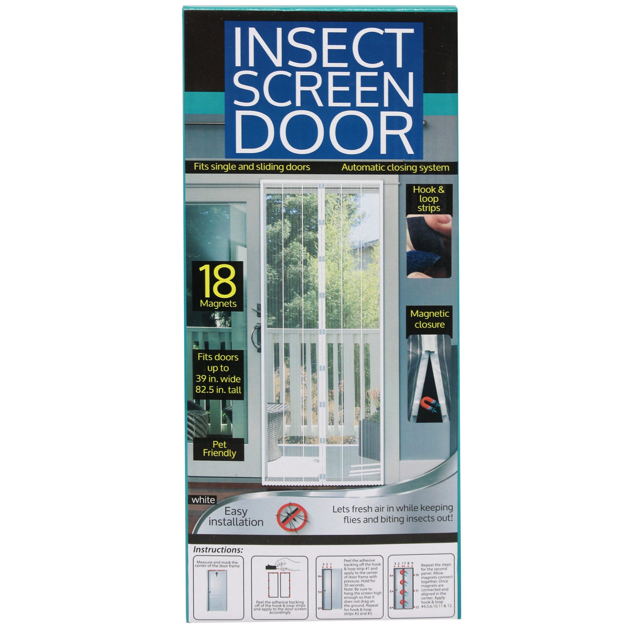 Insect Screen DOOR with Magnetic Closure - Qty 6