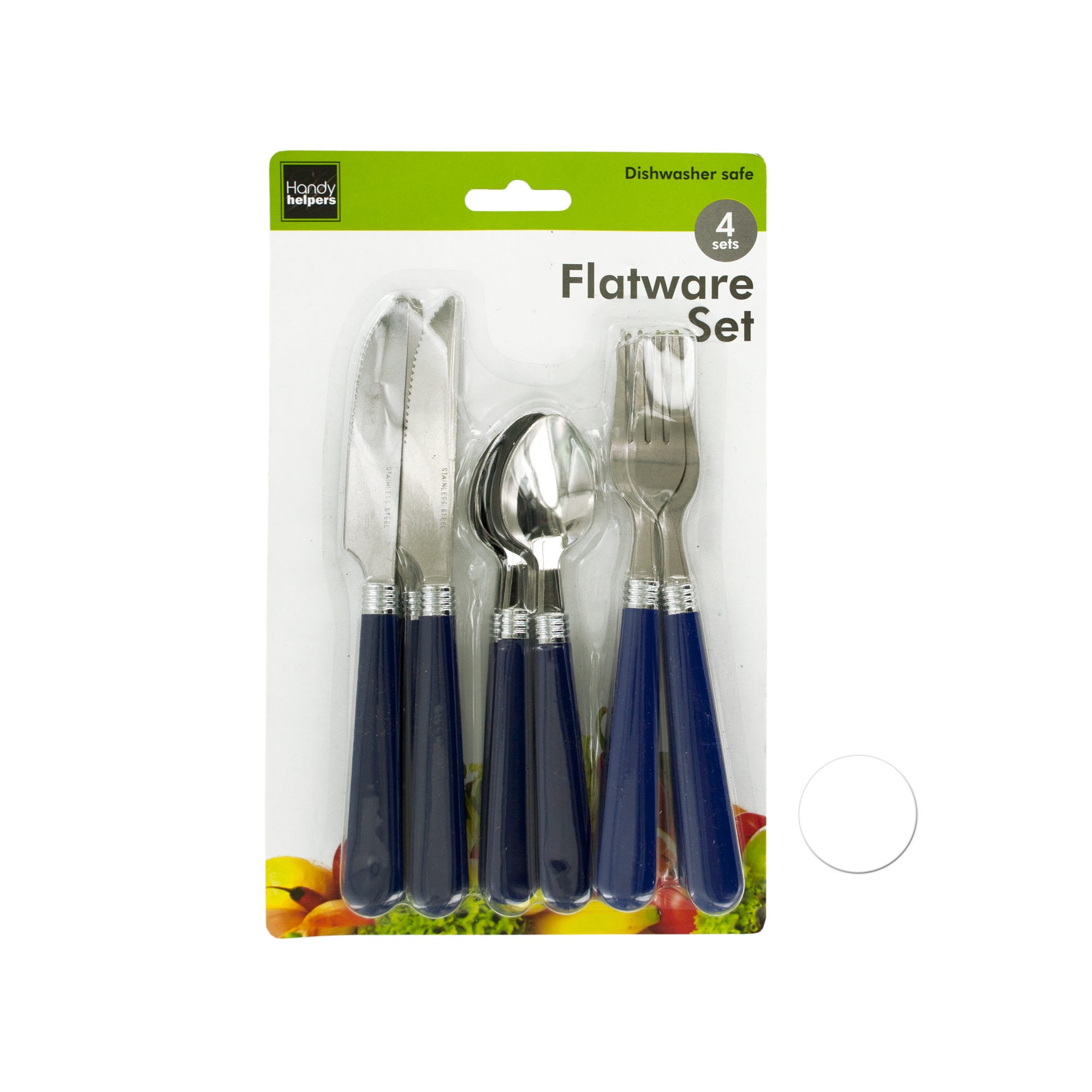 Flatware Set with Plastic Handles - Qty 8