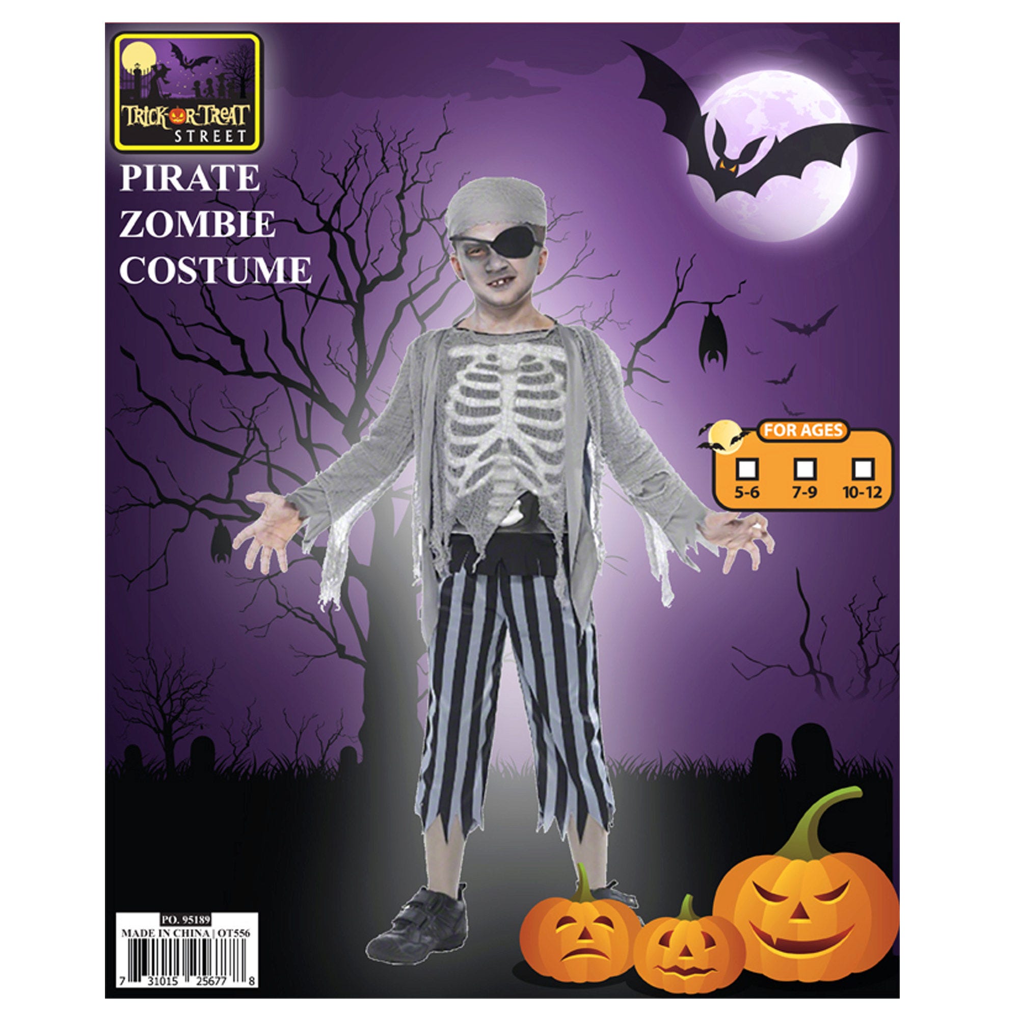 Boys Pirate Zombie Shirt + Pant COSTUME - Qty 2
