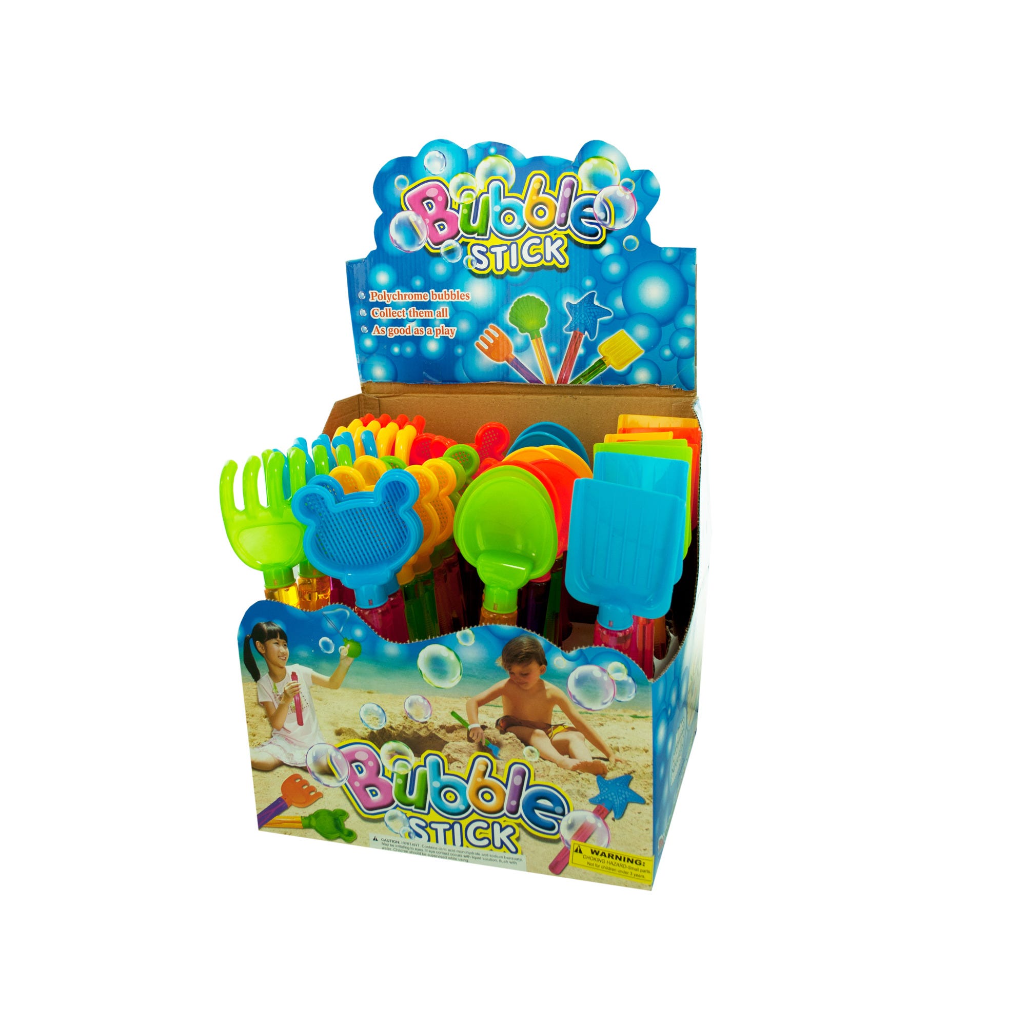 Sand Toy Bubble Blower Counter Top Display - Qty 32